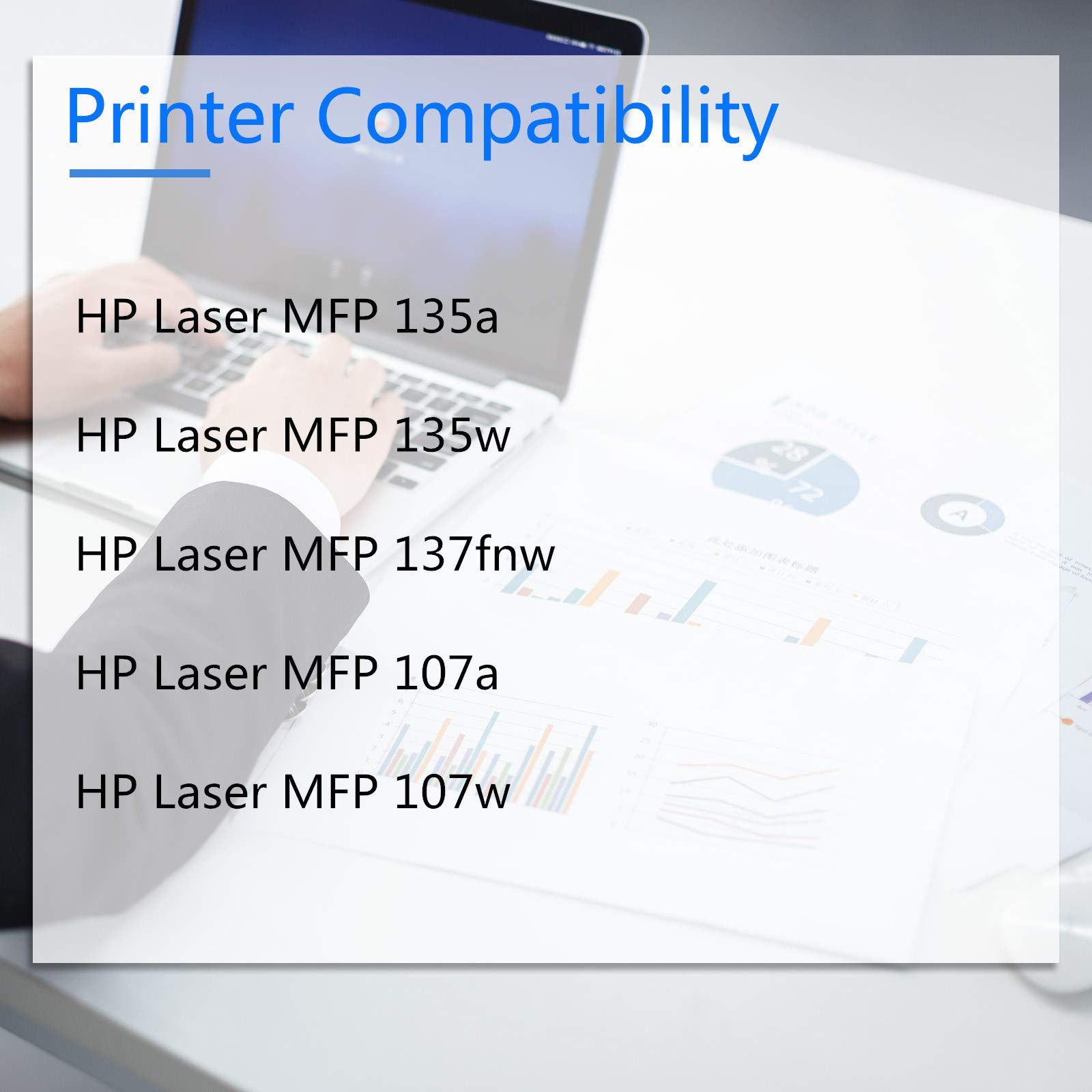 HP 105A W1105A Compatible Toner Cartridge Replacement (2-Pack, Black) - Works with Laser MFP 137fnw 107a 107w 135a 135w Printers - Perfect for Home & Office Printing Needs