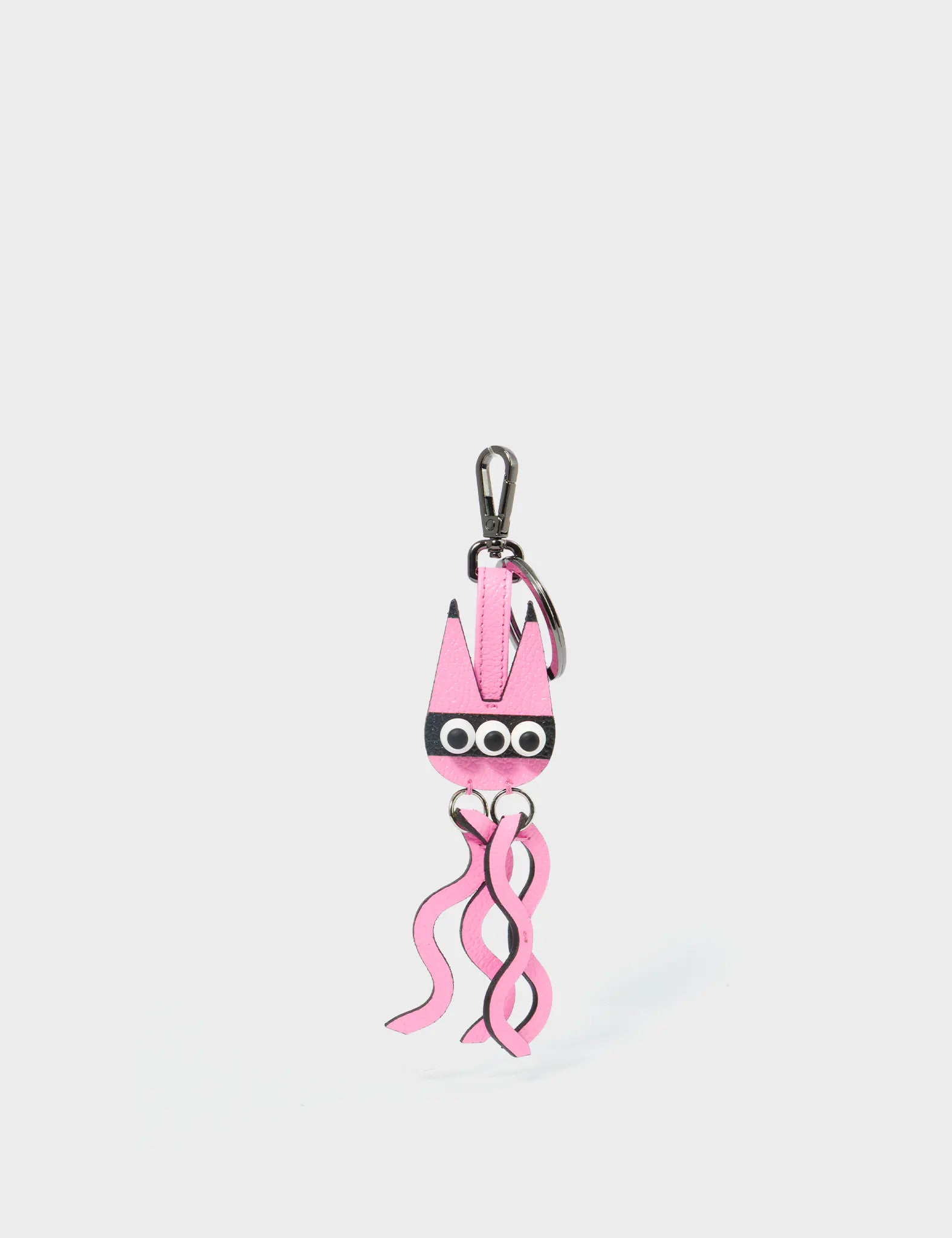 Cosmic Cat Charm - Bubblegum Pink Leather Keychain for Women | Cute Cat Lover Gift | Perfect for Keyrings, Bags & Backpacks
