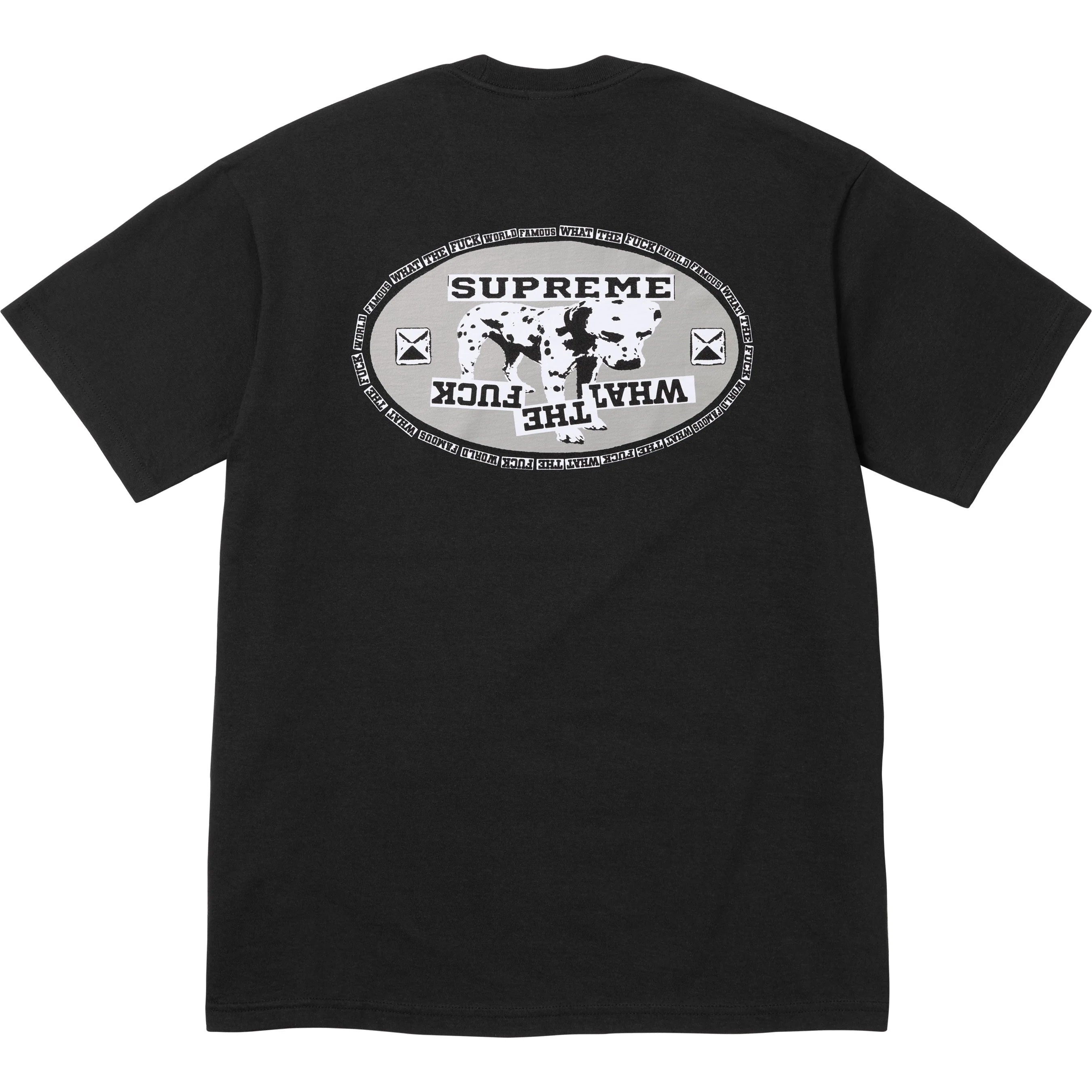Supreme Dalmatian Graphic T-Shirt for Men - Black Cotton Short Sleeve Tee - Streetwear Fashion for Casual Wear & Urban Style