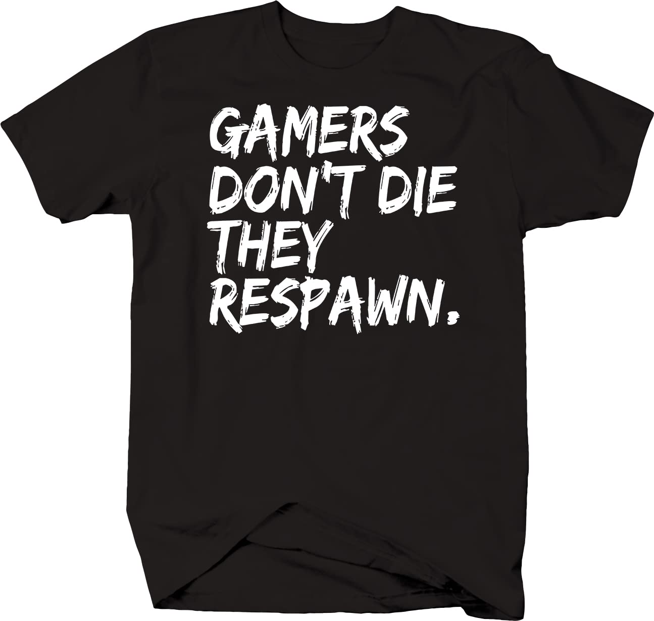 Gamers Don't Die They Respawn Video Game T-Shirt for Men - Black Cotton Graphic Tee - Perfect for Gaming, Esports Events & Casual Wear