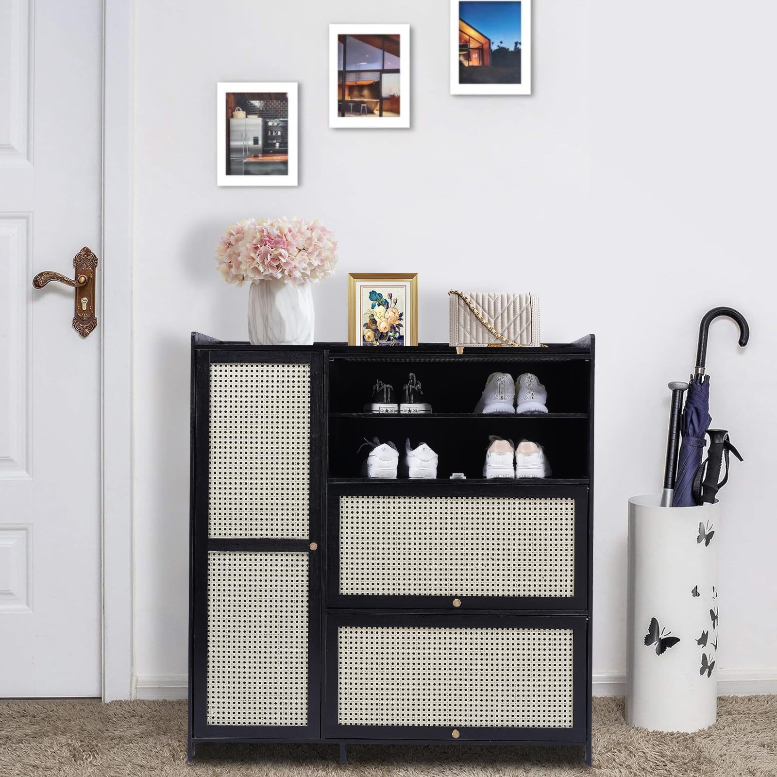 4-Door Shoe Storage Cabinet - 13