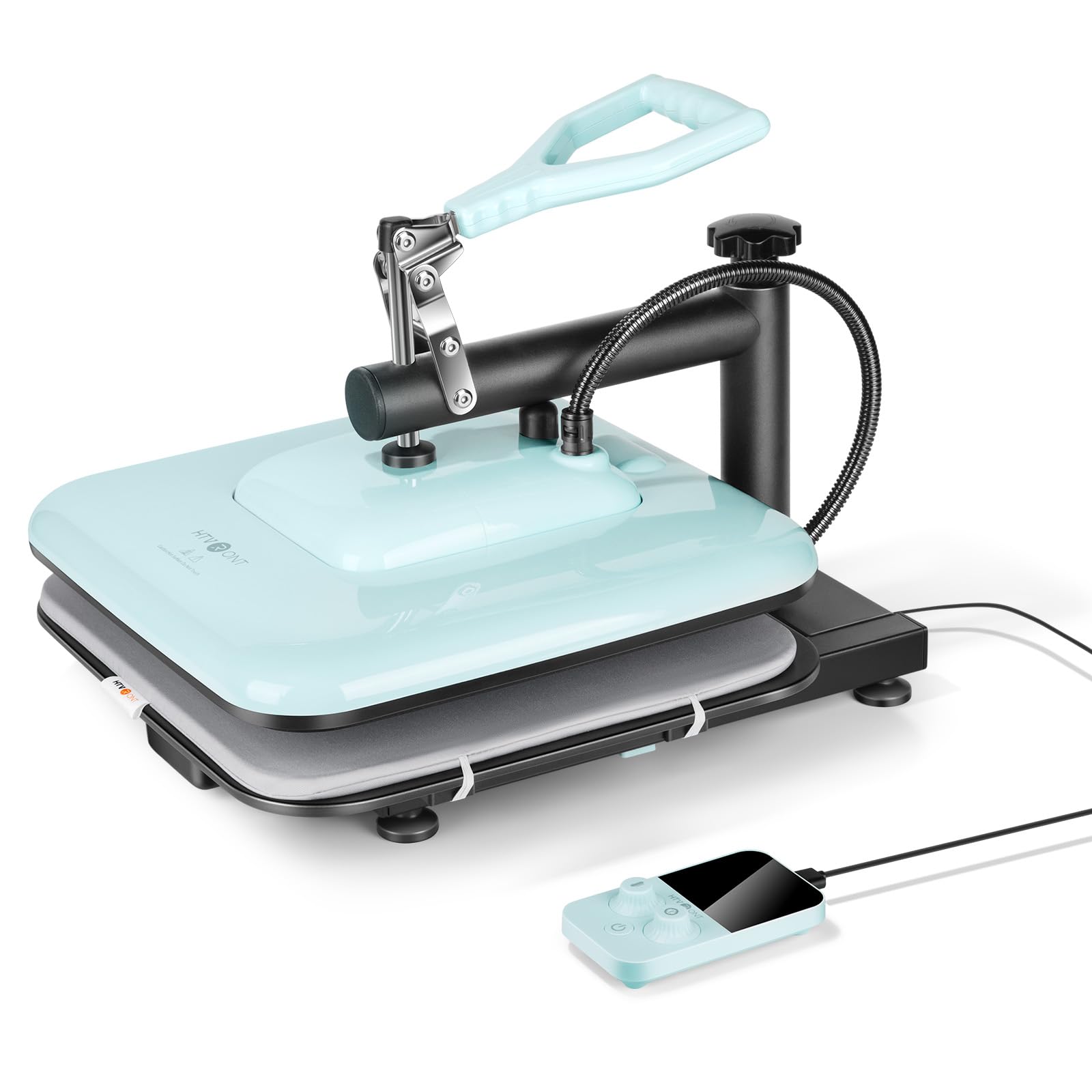 HTVRONT 15x15 Inch Swing Away Heat Press Machine for T-Shirts, Sublimation, Vinyl & Heat Transfer - Fast Heating & Even Heat Distribution - Professional T-Shirt Press for DIY Crafts, Custom Apparel & Small Business (Blue) - Perfect for Home Use, Craft Projects & Small Business Printing Needs