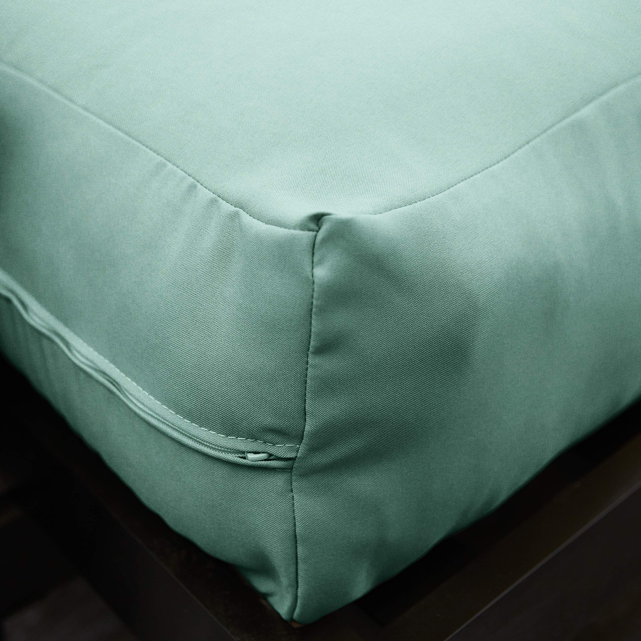 8-Inch Poly Solid Futon Mattress in Ice Mint - Comfortable & Durable for Guest Beds, Dorms, and Small Spaces
