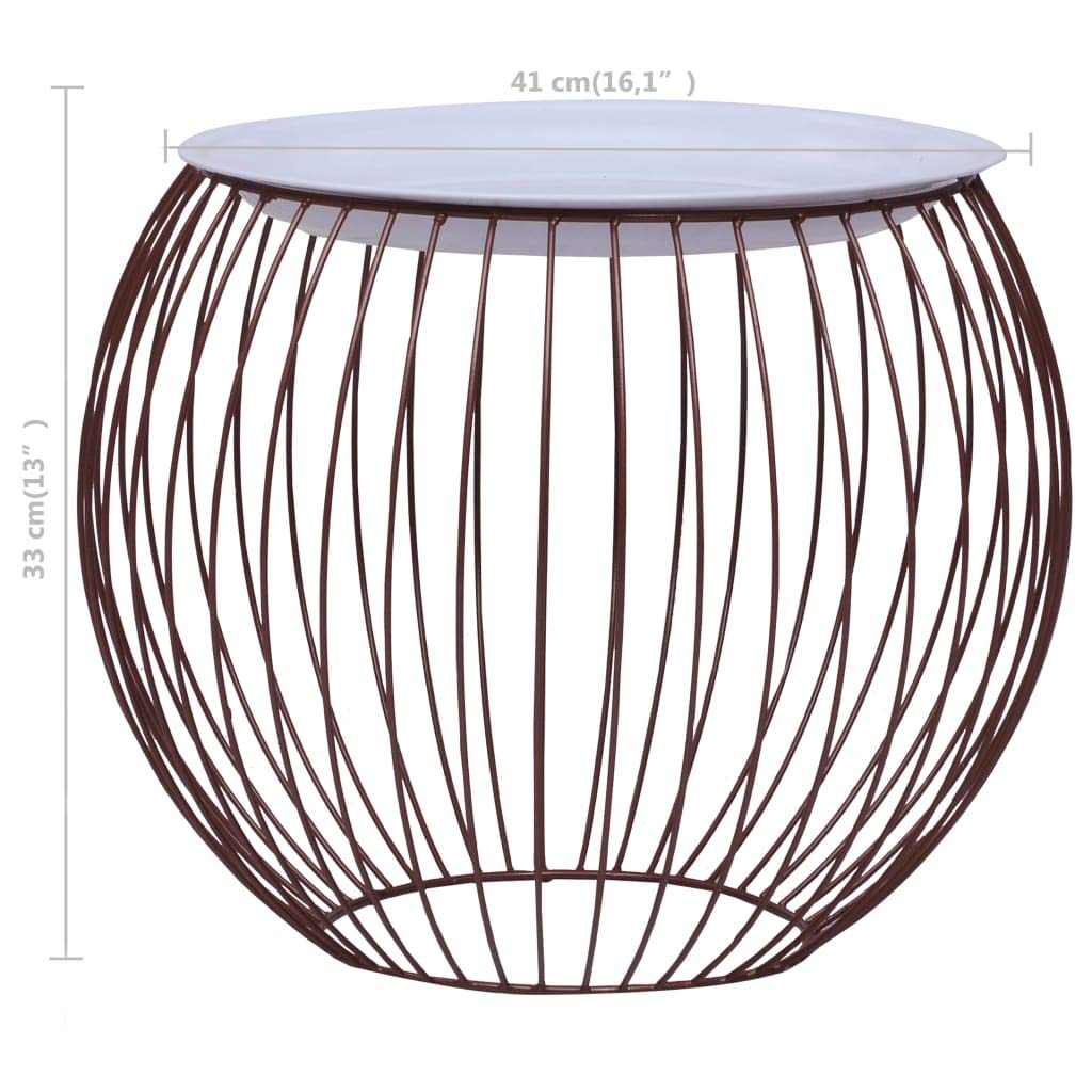 Modern Gold Coffee Table with Storage - 16.1