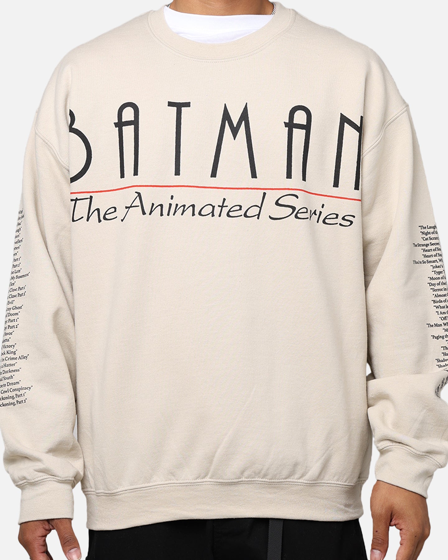American Thrift X DC Batman The Animated Series Graphic Crewneck Sweatshirt - Casual Vintage Superhero Hoodie for Men & Women - Perfect for Comic Con, Cosplay & Everyday Wear