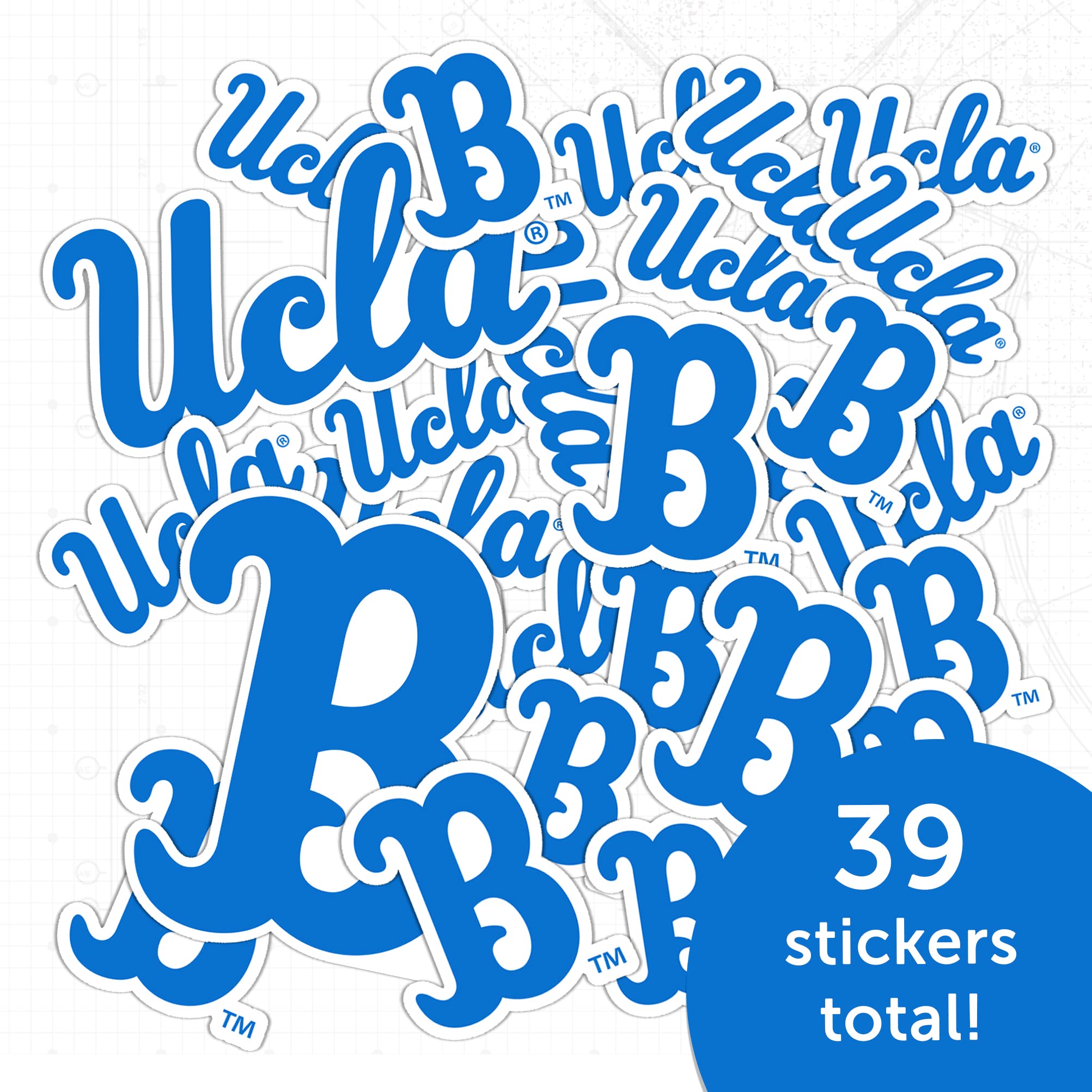 UCLA Bruins Stickers - Vinyl Decals for Laptop, Water Bottle, Car & Scrapbook - University of California Los Angeles Merchandise - Perfect for School Spirit, Gifts & College Decor