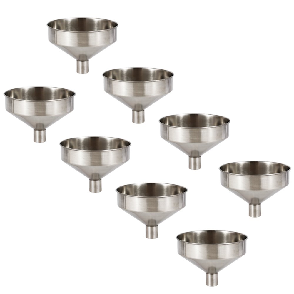 Premium Stainless Steel Mini Hip Flask Funnel Set - 8 Pack for Liquor, Whiskey & Wine Bottles | Durable Bar Accessories for Home, Parties & Outdoor Adventures