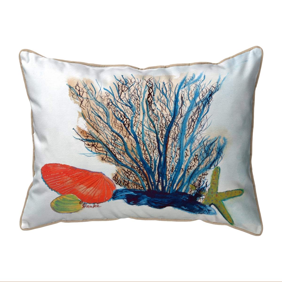 Betsy Drake SN1070 Decorative Throw Pillow 11x14 Inches - Multi-Color Accent Pillow for Sofa, Bed & Home Decor