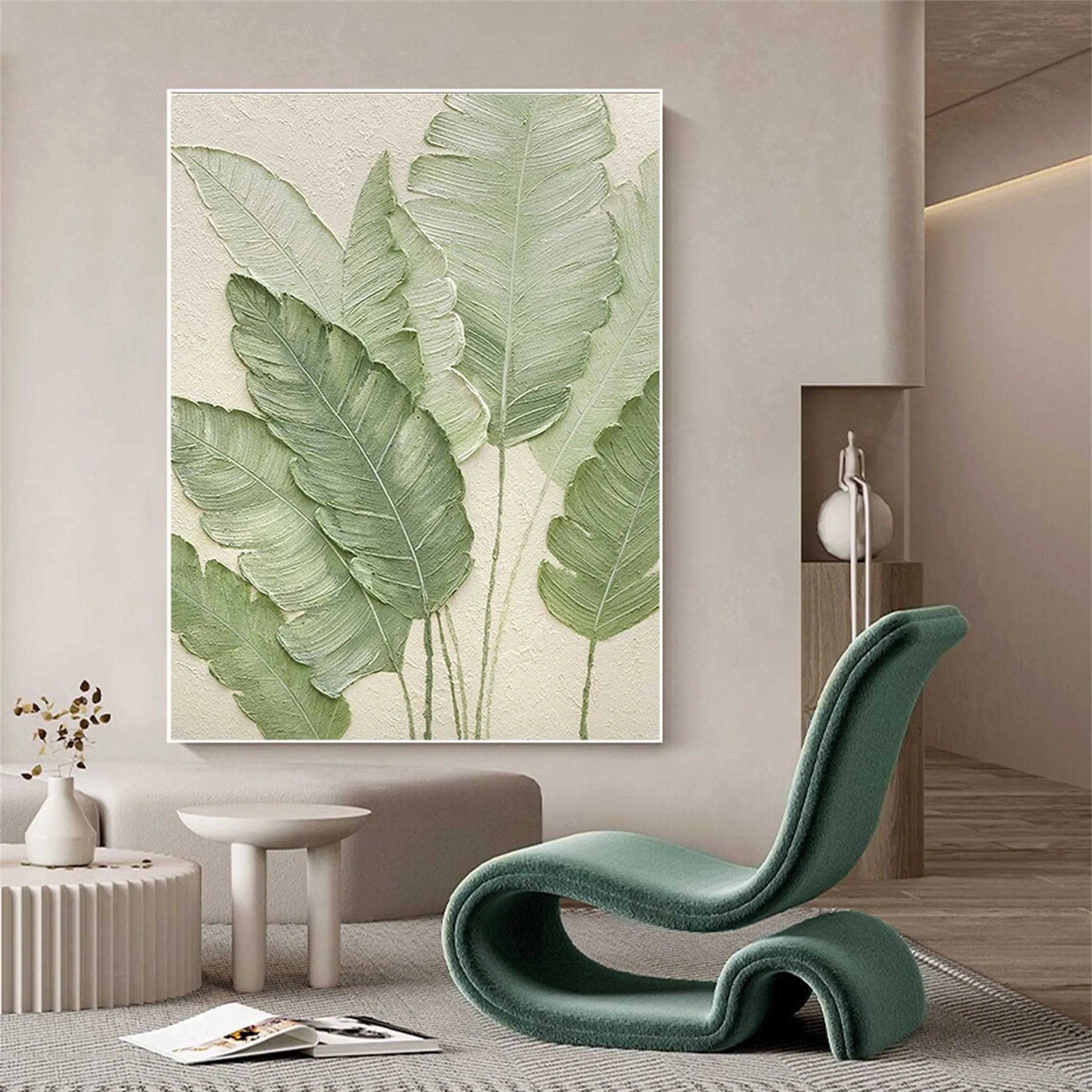 Blue & Green Abstract Art Print #BG050 - Modern Wall Decor for Living Room, Bedroom & Office