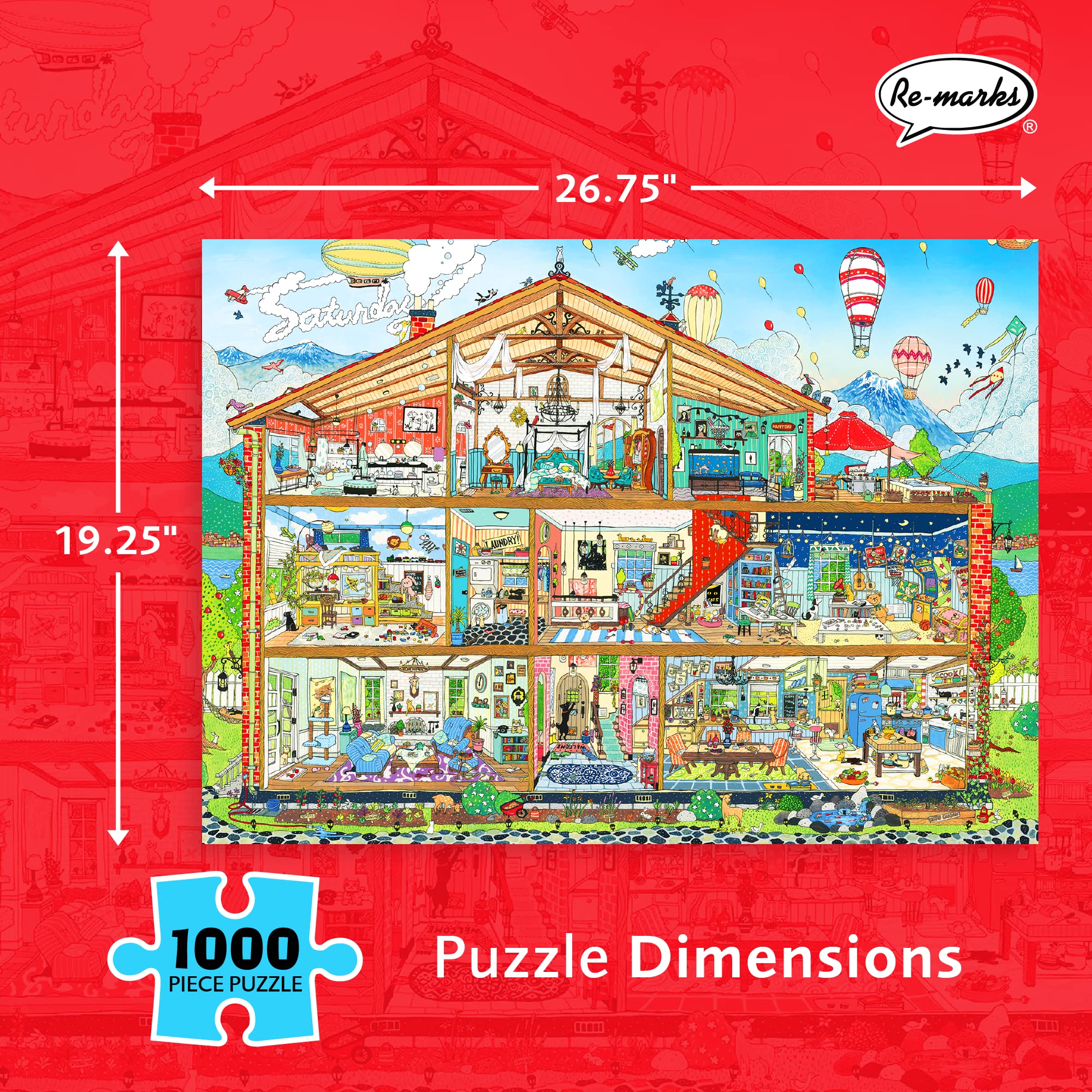 Re-marks Sweet Home Architecture 1000-Piece Jigsaw Puzzle for Adults & Kids - Perfect for Family Game Night & Home Decor