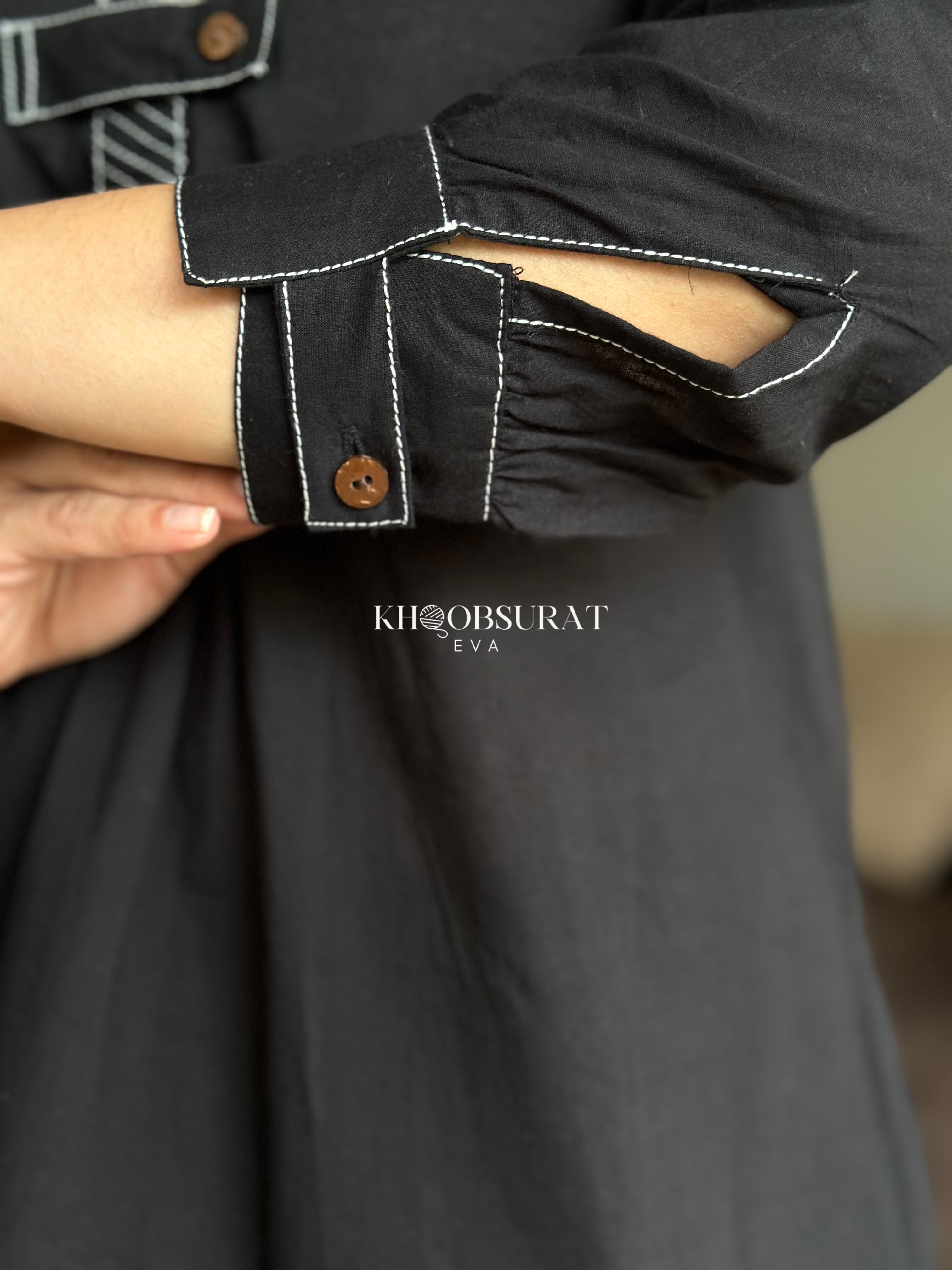 Premium Cotton Casual Black Kurta Set for Men - Comfortable Traditional Indian Outfit for Festivals, Weddings & Daily Wear
