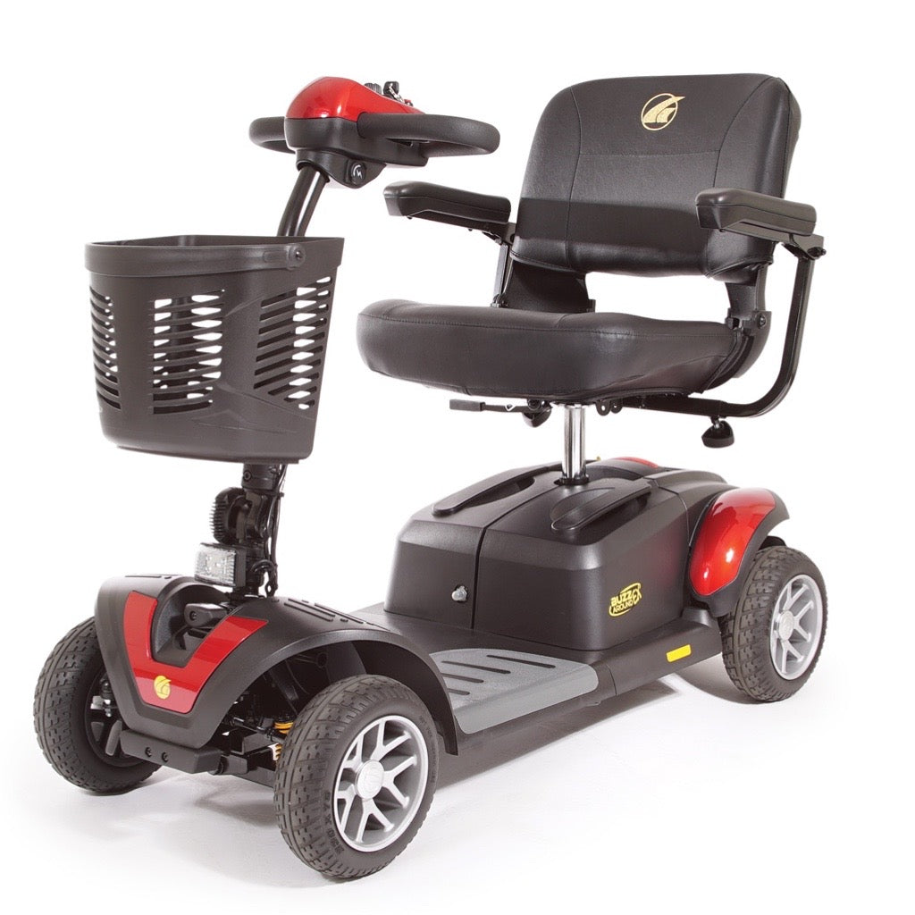 Golden Technologies BuzzAround EX Extreme 4 Wheel Mobility Scooter - Heavy Duty Electric Scooter for Adults with 400 lb Weight Capacity - Perfect for Outdoor Use, Shopping & Travel