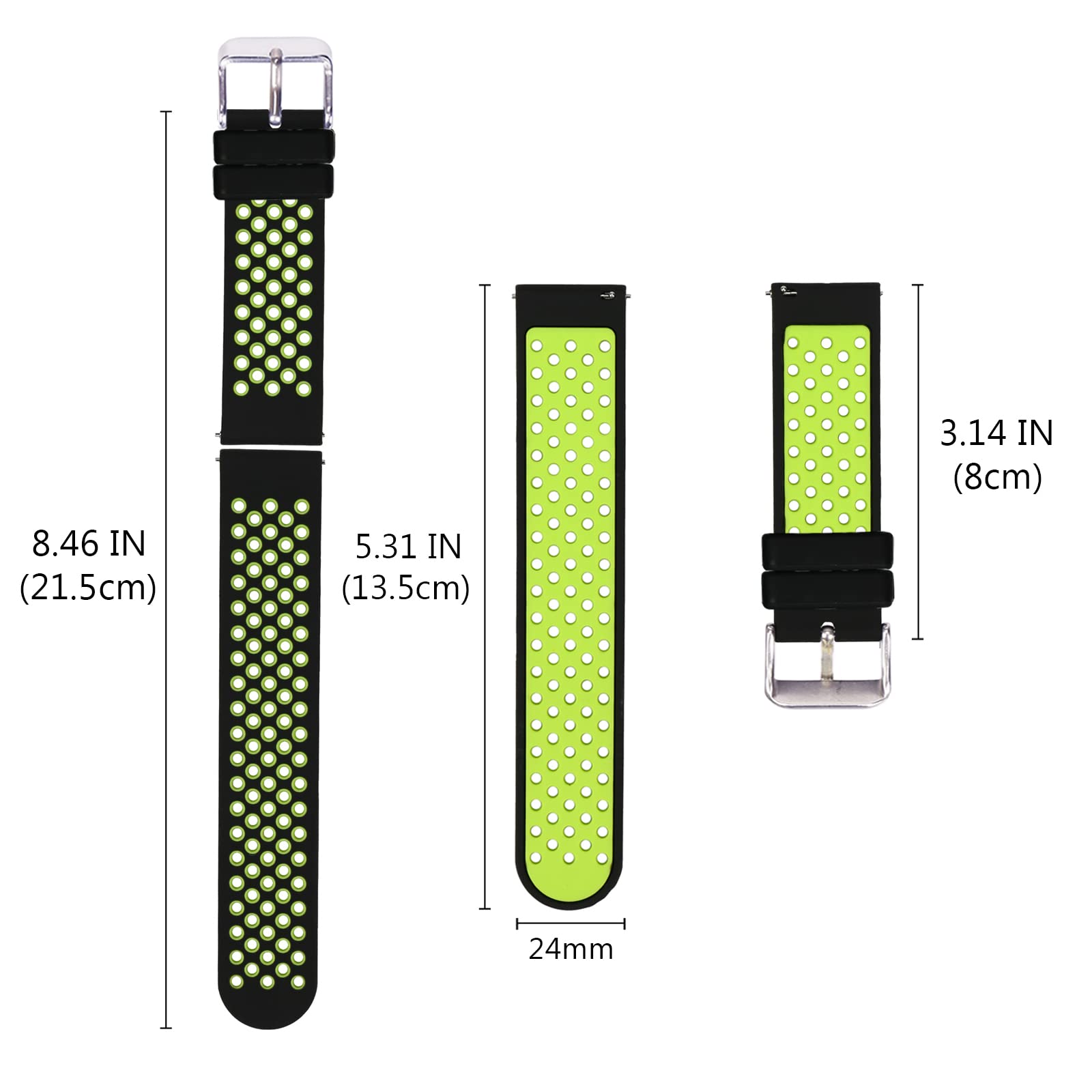 Universal 18mm 20mm 22mm 24mm Quick Release Silicone Watch Band Replacement - Durable Rubber Strap for Men & Women, Perfect for Sports, Swimming & Daily Wear