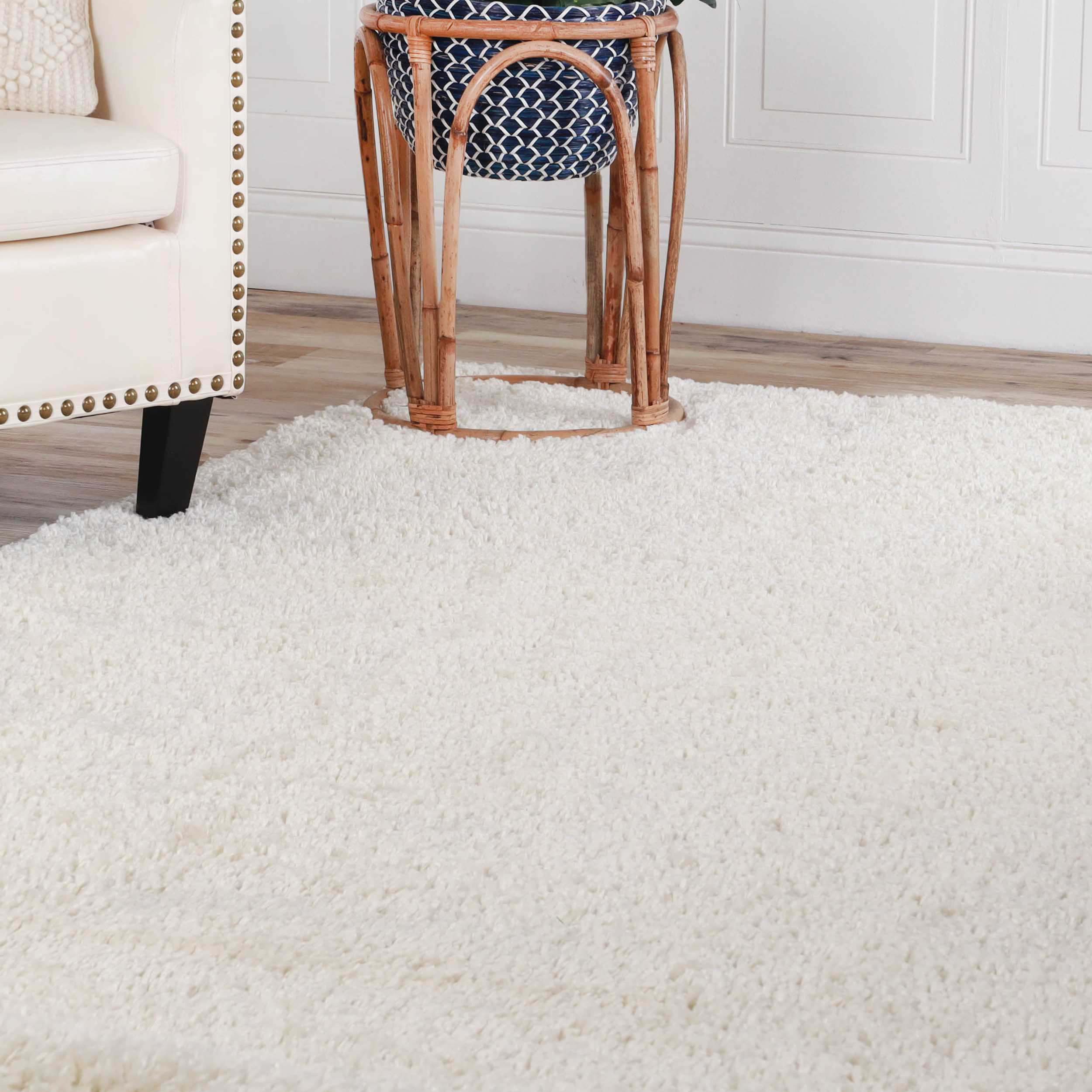 Berlin Solid Indoor Plush Shag Runner Rug - Soft Area Rug for Living Room, Bedroom, Nursery - Non-Slip Comfortable Floor Mat for Home Decor