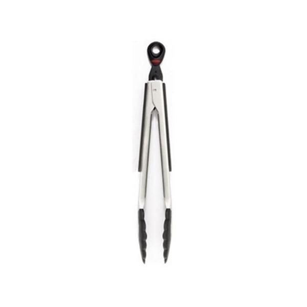 OXO Good Grips 12-Inch Stainless Steel Kitchen Tongs with Locking Mechanism - Perfect for Grilling, Serving, and Cooking - Non-Slip Grip for Safe Handling
