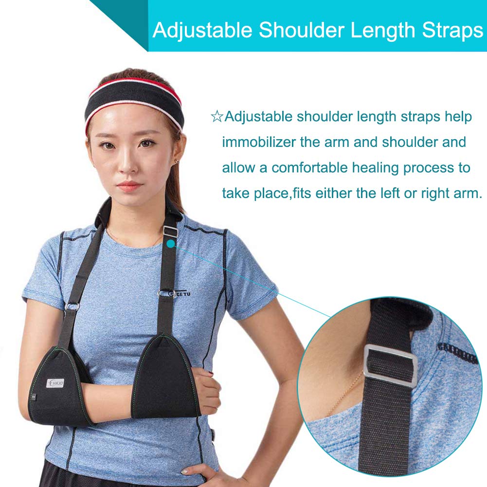 **Adjustable Triangle Arm Sling for Shoulder, Wrist & Elbow Support - Lightweight Medical Shoulder Immobilizer with Soft Padding for Broken, Fractured or Dislocated Arm - Ideal for Post-Surgery, Sports Injuries & Daily Comfort**