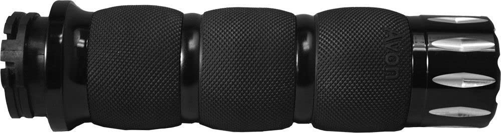 Avon AIR Cushion Replacement Grips - Compatible with Rival Black AIR-90-ANO-RIV MC Motorcycle Handlebars | Durable Non-Slip Comfort Grip for Enhanced Control and Riding Safety
