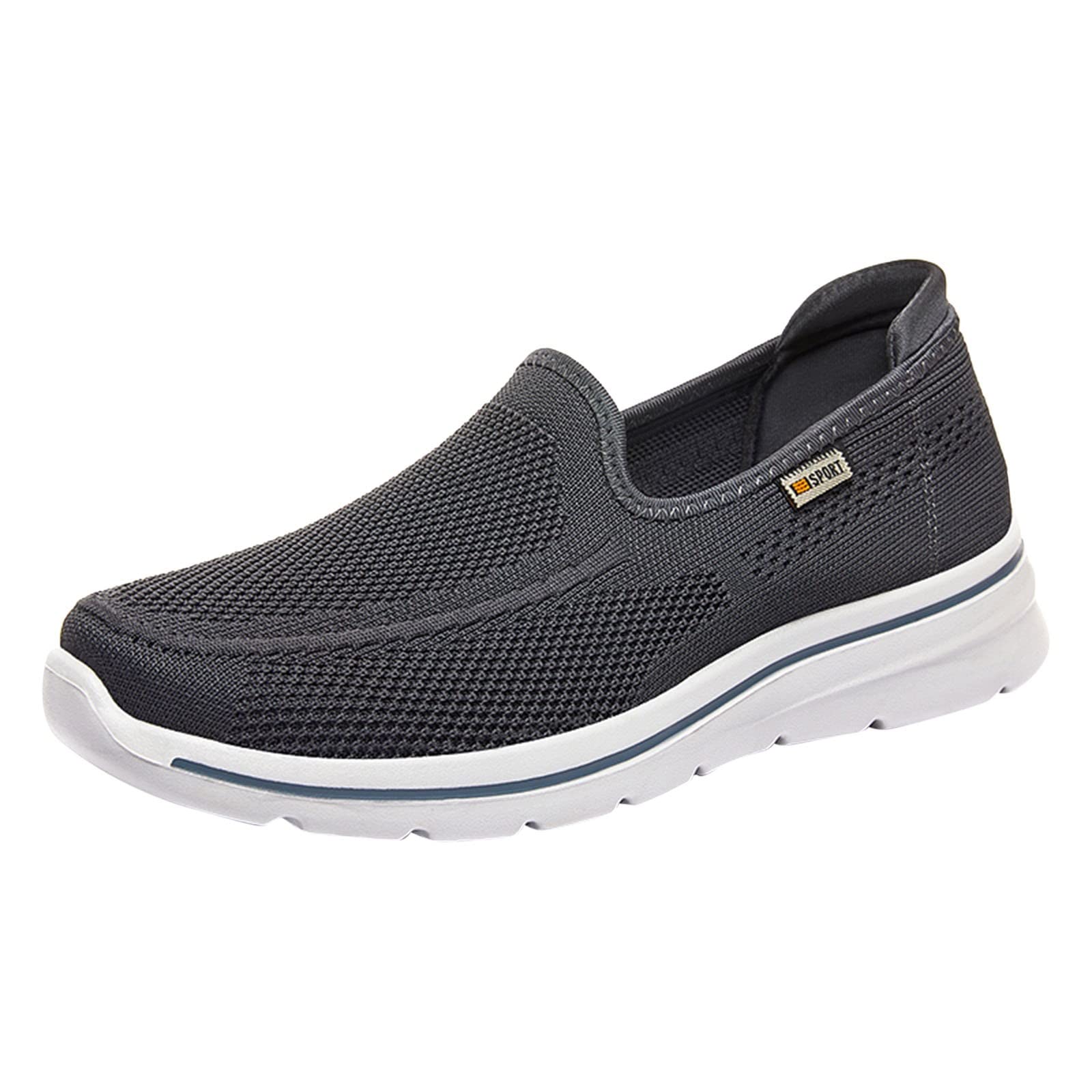 MLAGJSS Men's White Sneakers - Non-Slip Casual Shoes for Men | Black & Brown Athletic Shoes | Perfect for Running, Walking & Everyday Wear