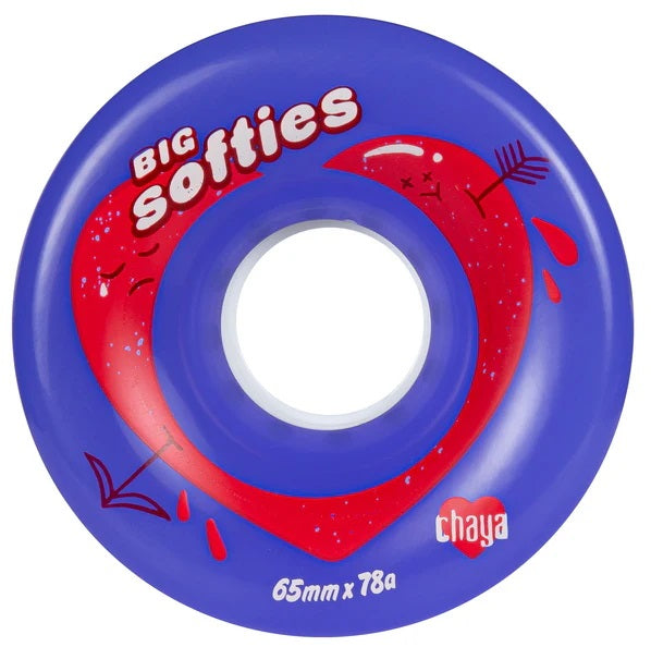 Chaya Big Softie 65mm Wheels 4pk - Premium Soft Skateboard Wheels for Smooth Rides - Perfect for Cruising, Longboarding & Street Skating