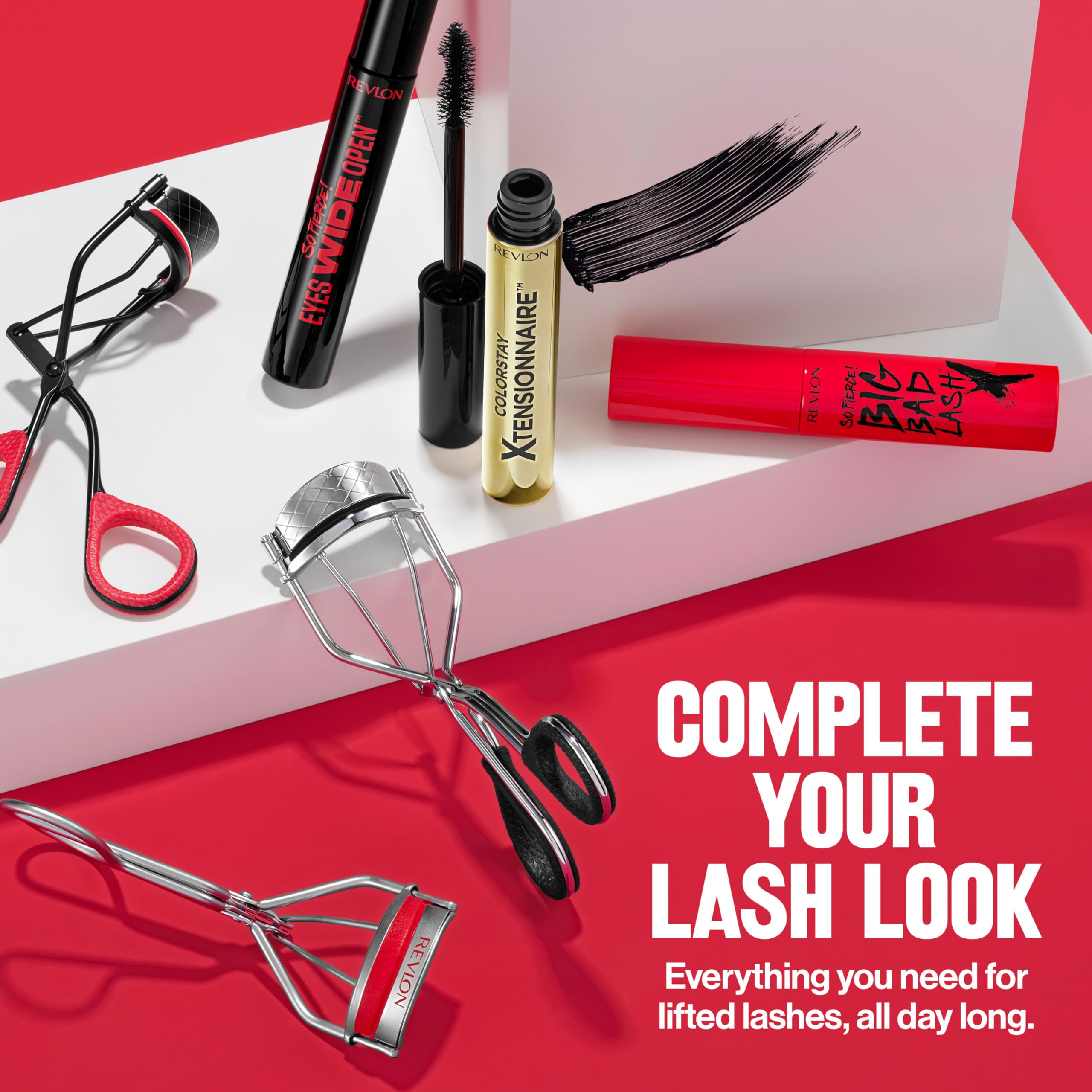 Revlon Extra Curl Eyelash Curler - Non-Slip Finger Grips for All Day Dramatic Curls | Easy to Use Lash Curling Tool for Natural or Glam Makeup Looks | Perfect for Daily Use, Special Occasions & Professional Makeup Artists