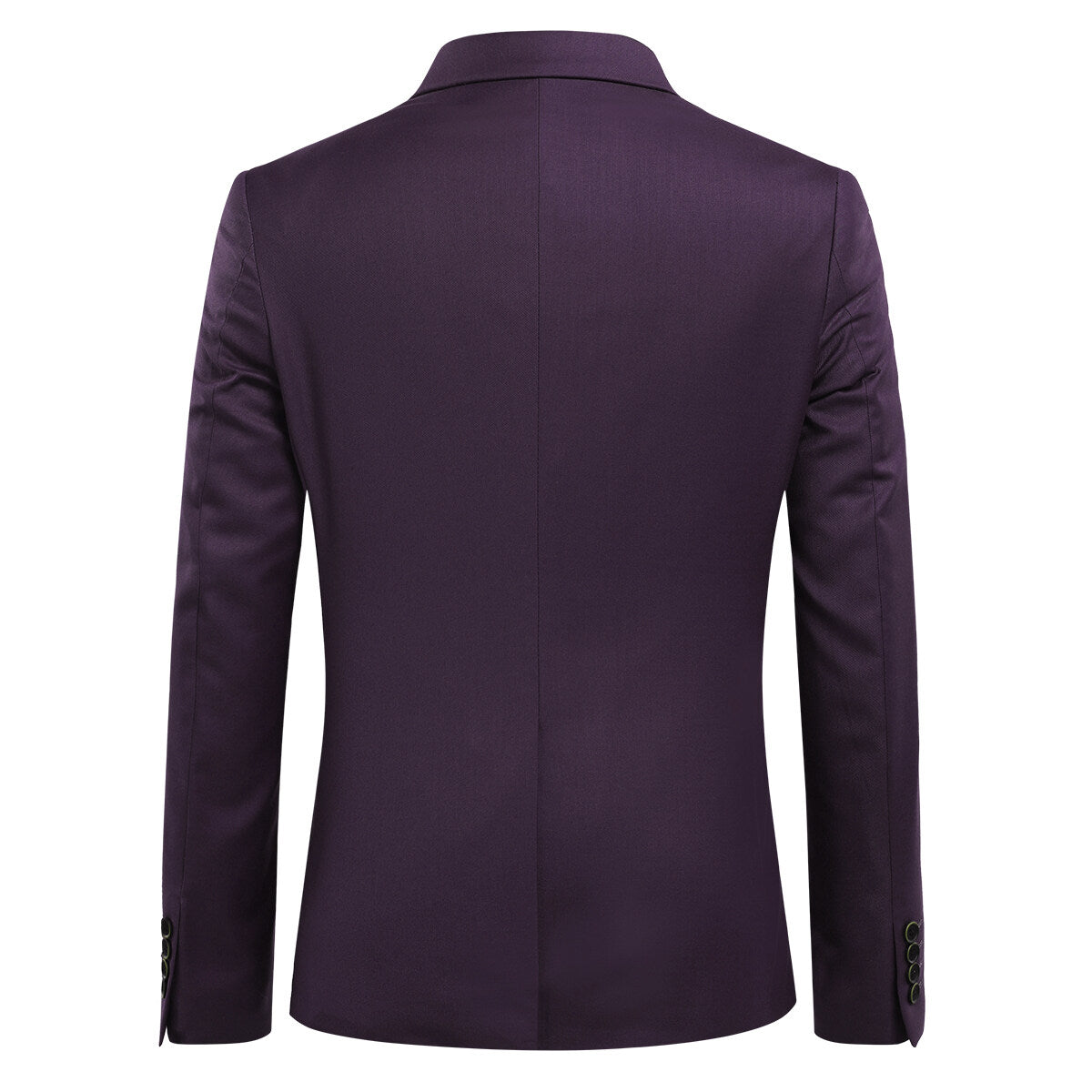 3 Piece Slim Fit Solid Color Jacket Smart Wedding Formal Suit Purple for Men - Elegant Business Attire, Office Wear & Special Occasions
