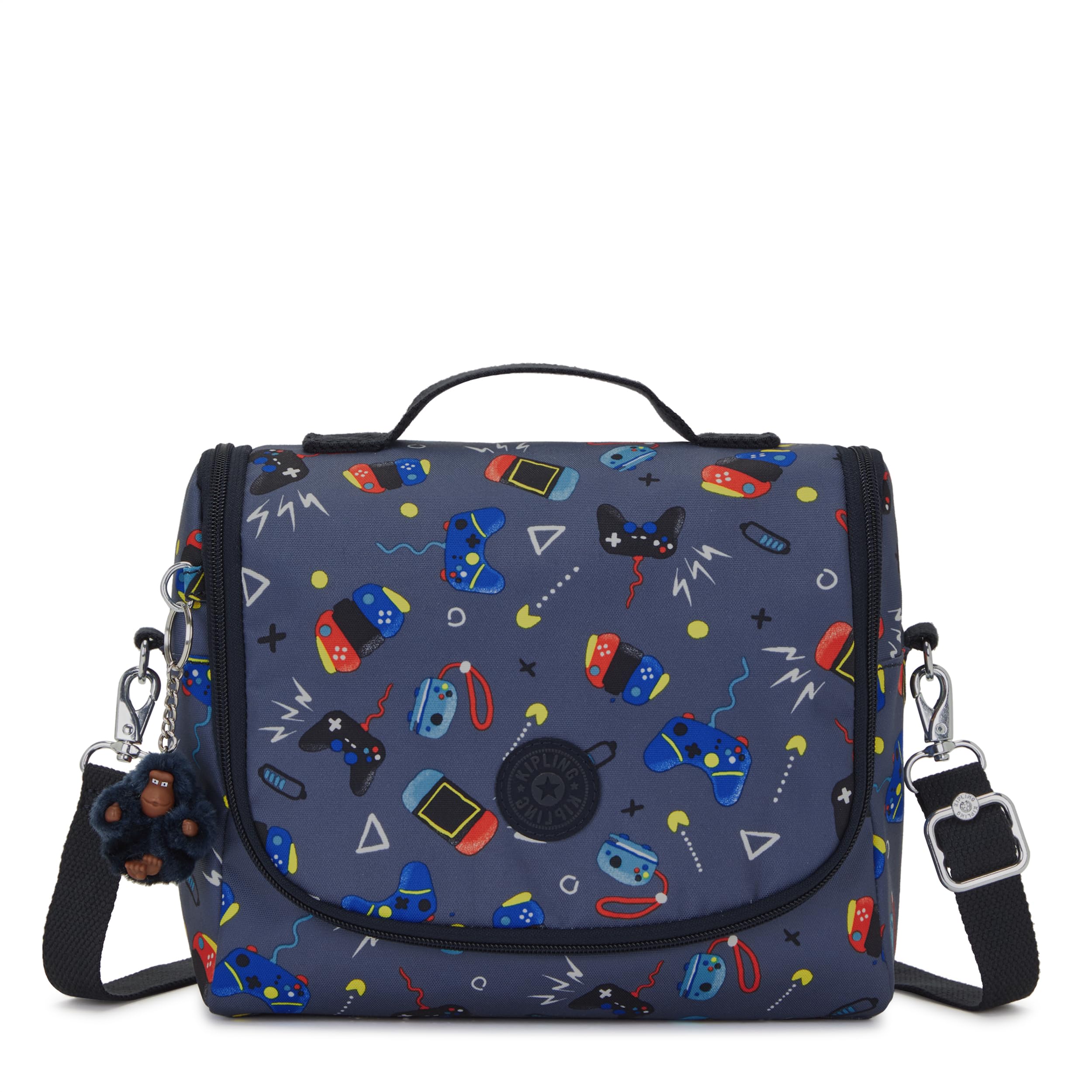 Kipling NEW KICHIROU Large Lunch Box Bag - Insulated Cooler Tote for Work, School & Travel - Gaming Grey One Size - Perfect for Picnics, Office Meals & Gaming Accessories Storage