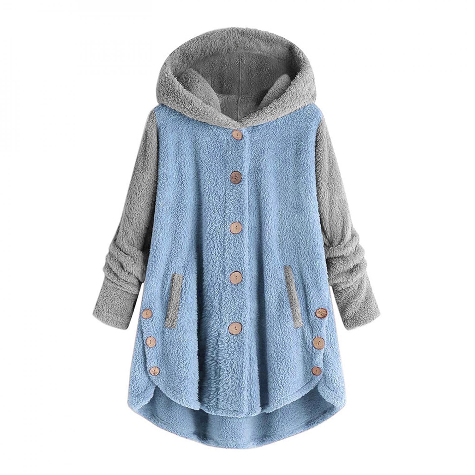 Women's Winter Fleece Cardigan with Cat Ear Hood - Warm Button-Up Sweater Jacket for Casual Outfits | Perfect for Cold Weather, Outdoor Activities & Cozy Indoor Wear
