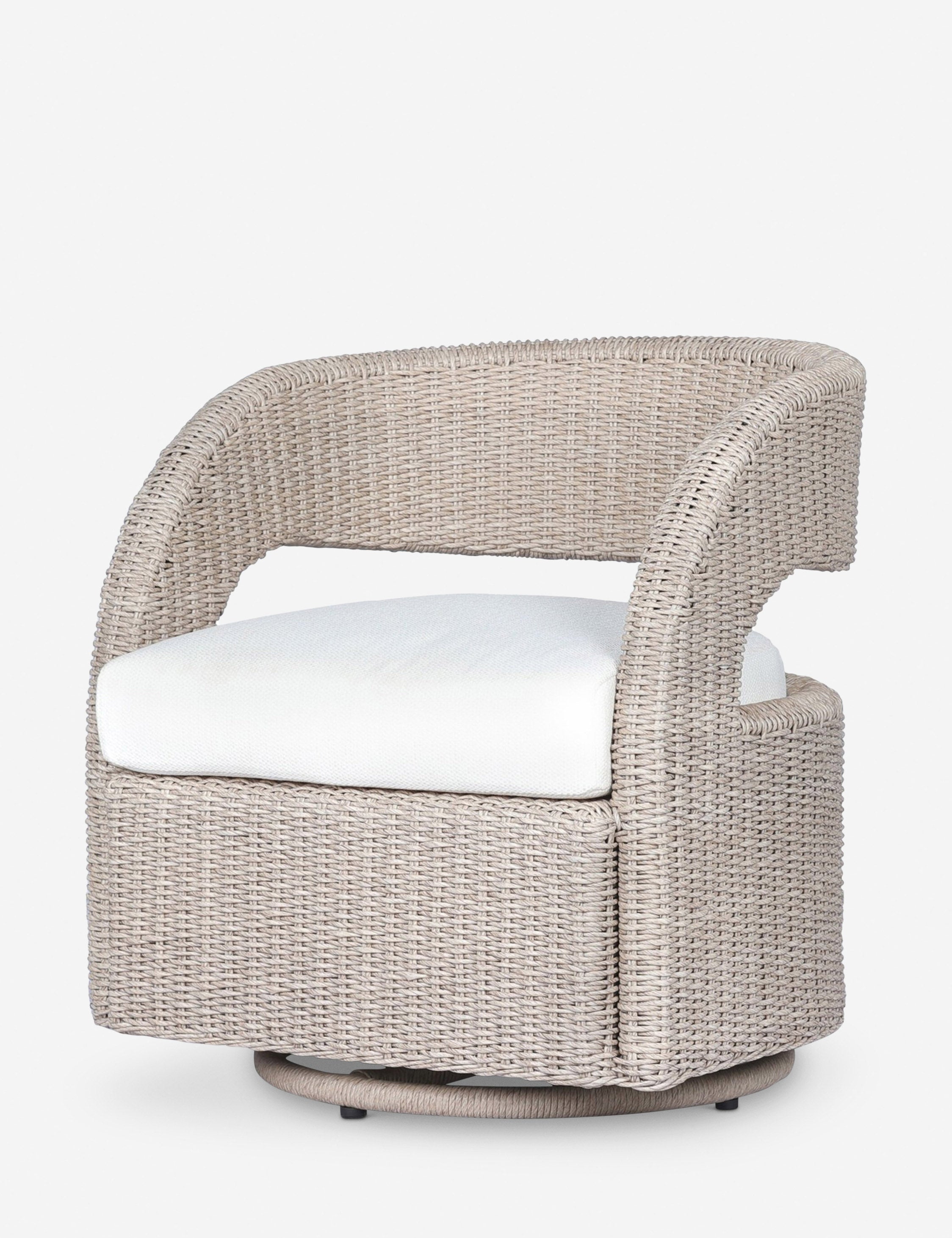 Delacroix Indoor Outdoor Swivel Chair - 360 Degree Rotating Patio Furniture for Garden, Balcony, and Living Room - Weather-Resistant Comfort Seating for Relaxing and Entertaining