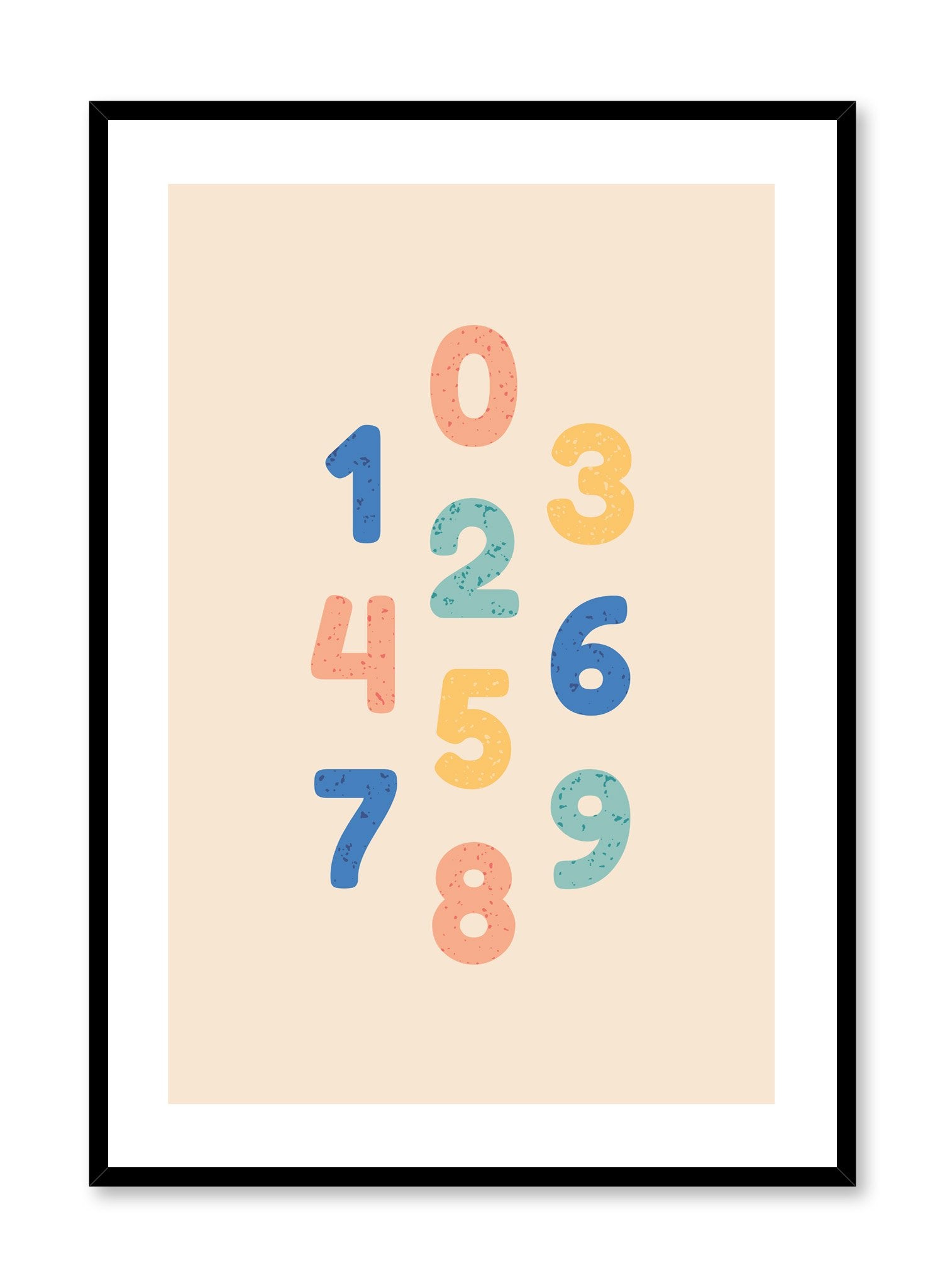 Numbers Poster - Educational Math Wall Art for Kids - Perfect for Classrooms, Homeschooling & Nursery Decor