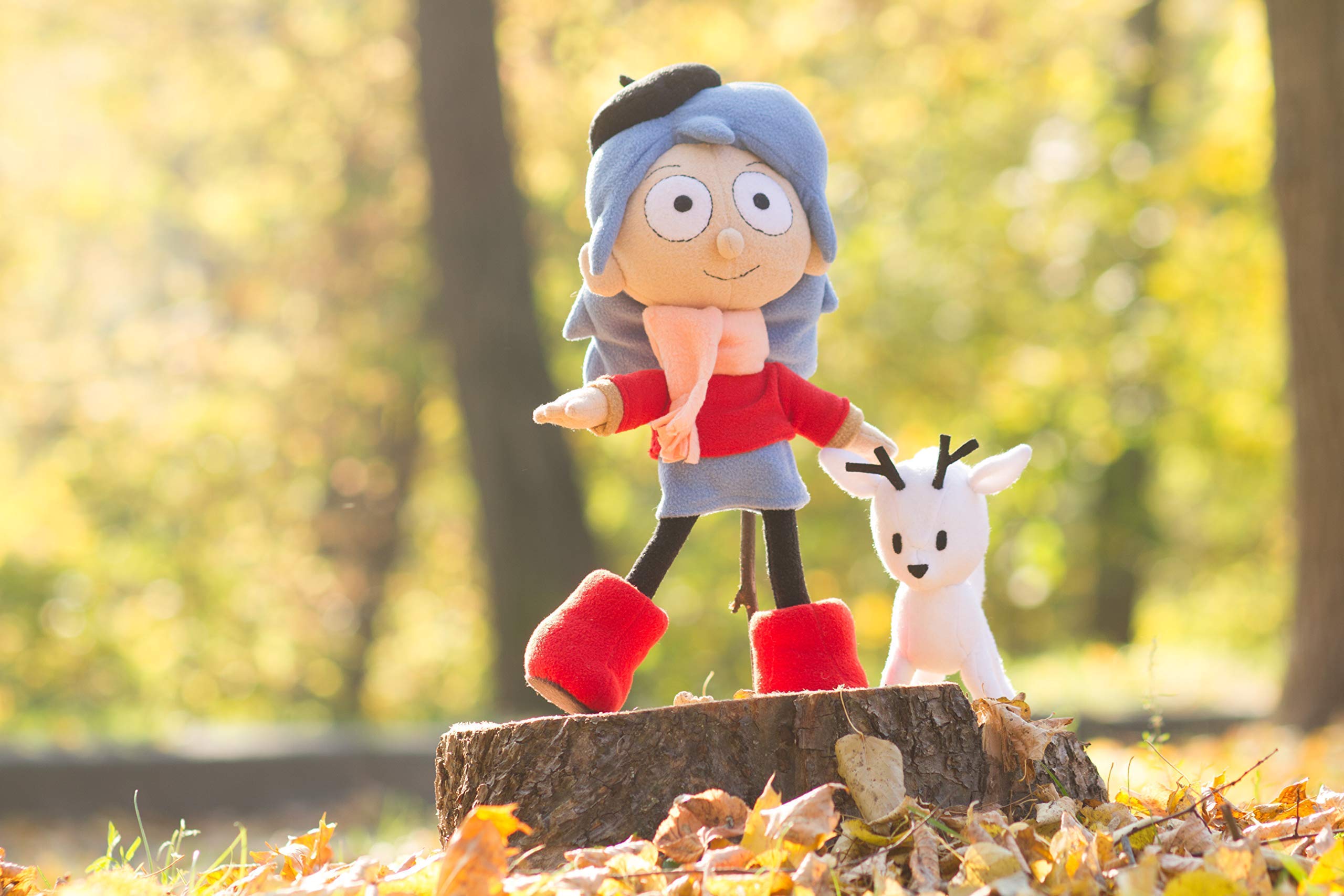 Handmade Hilda Inspired Twig Plush Stuffed Animal - Adorable White Fox Deerfox Doll for Kids, Collectors, and Fans | Perfect for Gifts, Room Decor, and Cosplay Accessories
