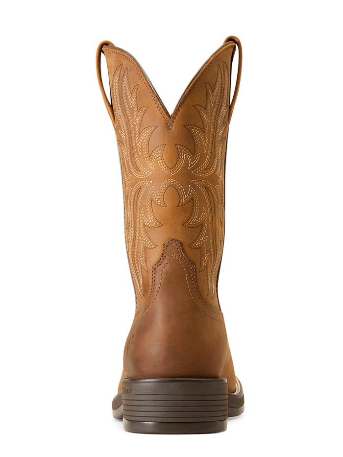 Ariat Men's Ridgeback Western Boot - Distressed Tan Leather Cowboy Boots for Riding, Work & Outdoor Activities