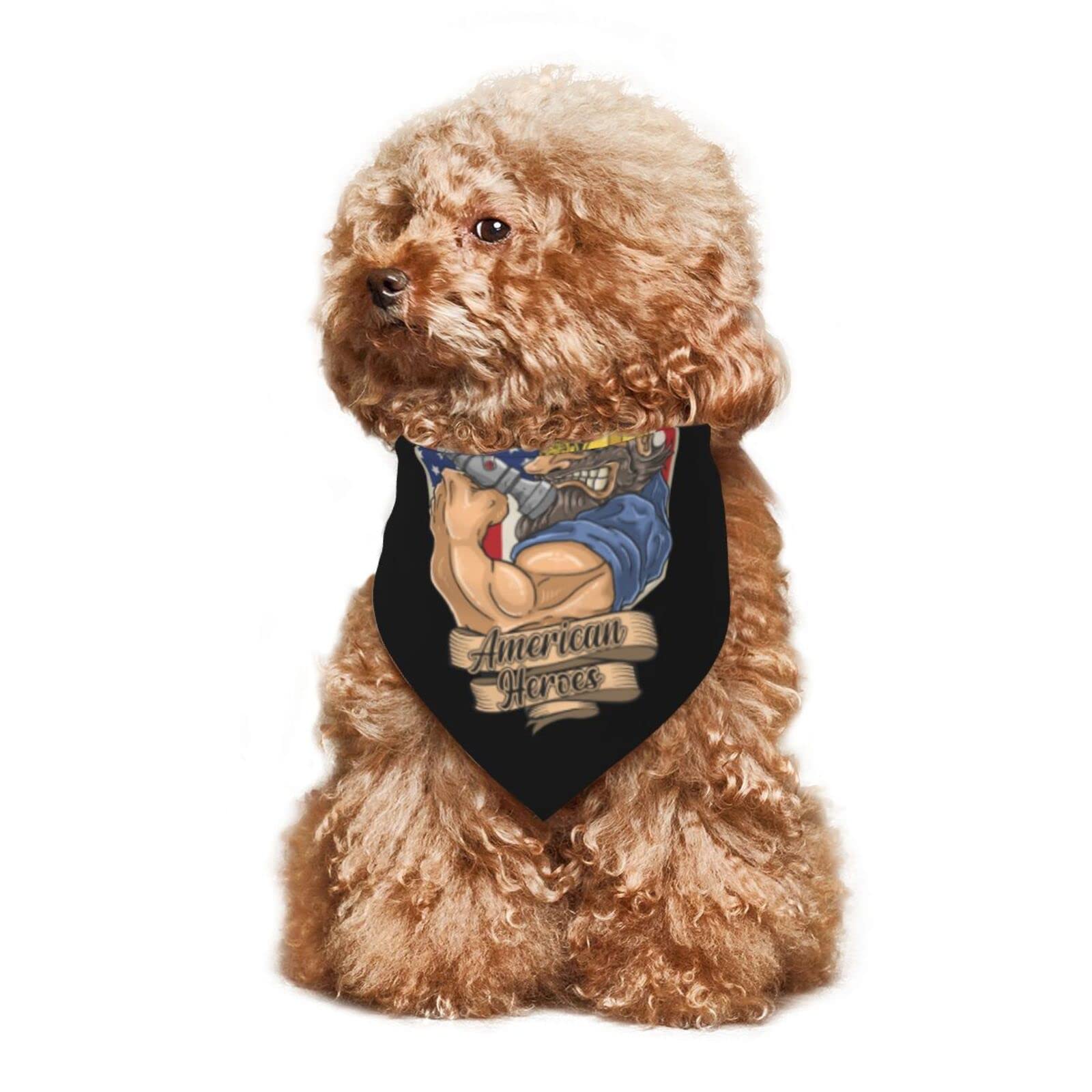 Washable Firefighter Dog Bandana Scarf - Durable Pet Triangle Handkerchief for Small, Medium & Large Dogs & Cats | Perfect for Pet Costumes, Fire Safety Awareness & Everyday Wear