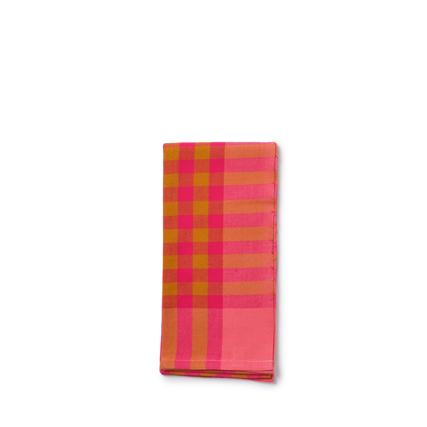 Coral Grid Napkin Set of 2 - Premium Cotton Kitchen Napkins for Dining, Parties & Home Decor