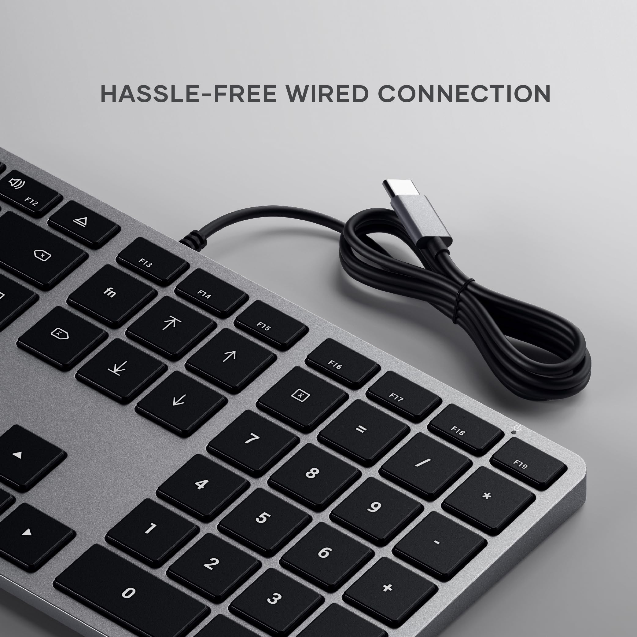Satechi Slim W3 Wired Keyboard & Aluminum C1 Wired Mouse Bundle - USB C Backlit Keyboard with Adjustable DPI Mouse for MacBook Pro/Air, iPad Pro/Air, iMac, PC Laptops & Desktops - Perfect for Home Office, Gaming & Productivity Workstations