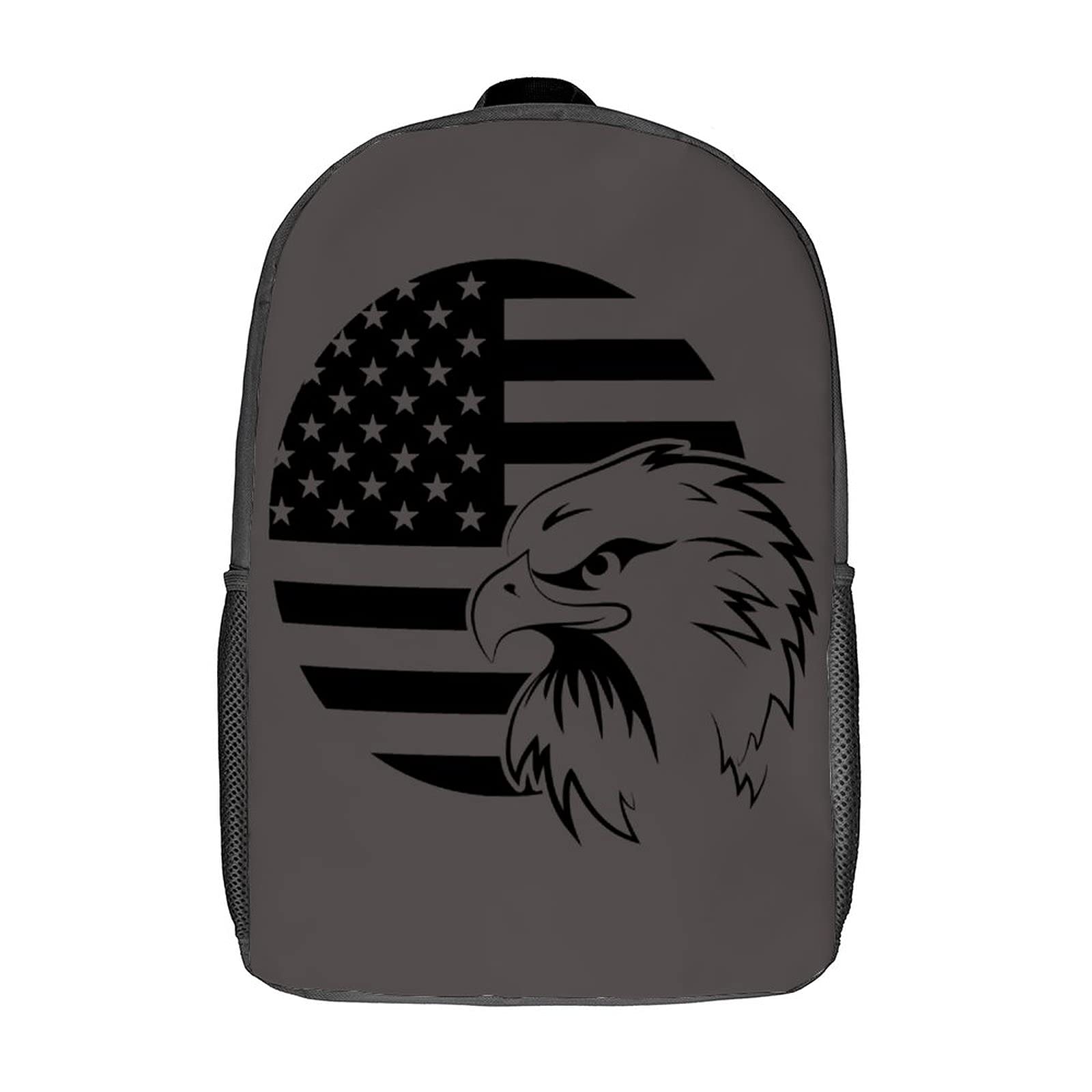 American Flag Eagle Print Shoulder Bag - 17 Inch Durable Backpack for School, Travel & Daily Use | Stylish Laptop Bag for Students & Professionals