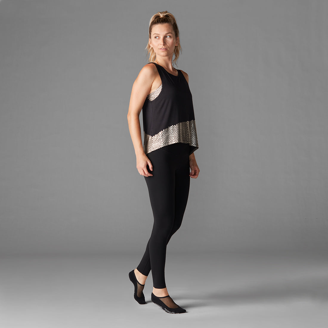 Tavi Noir High Low Tank Top for Women - Stylish Asymmetrical Hem Casual & Party Wear - Perfect for Layering, Workouts, and Night Out