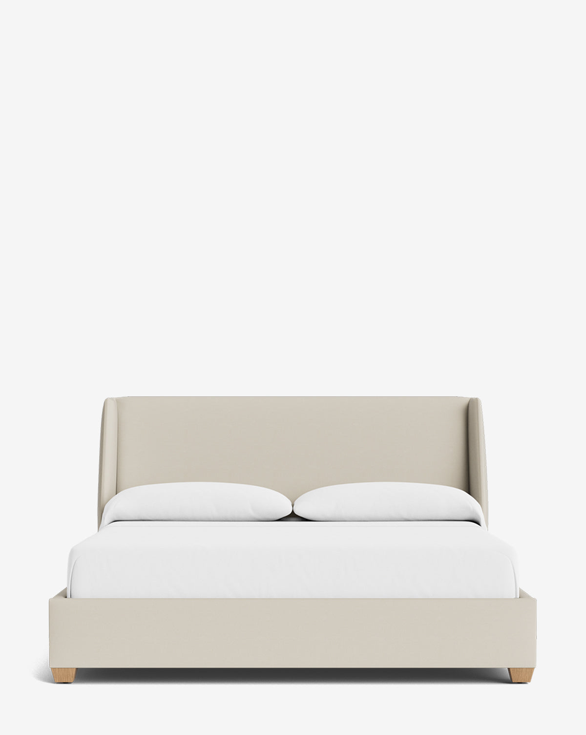 Walt Bed Low Headboard - Modern Minimalist Bed Frame for Small Spaces - Perfect for Apartments, Dorms & Guest Rooms