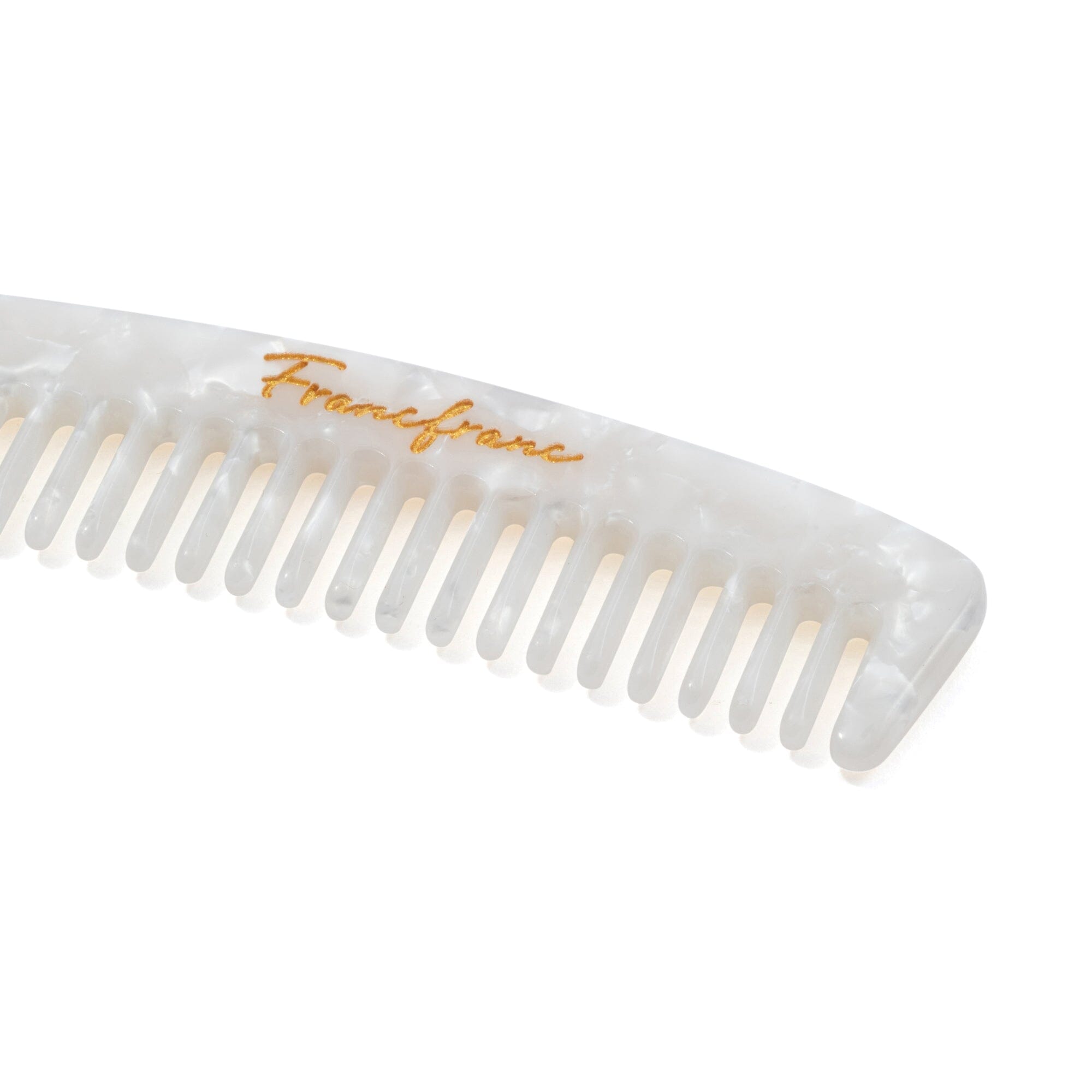 Compact Comb with Pouch - White | Travel-Friendly Hair Comb for Men & Women | Perfect for Travel, Gym, and On-the-Go Styling