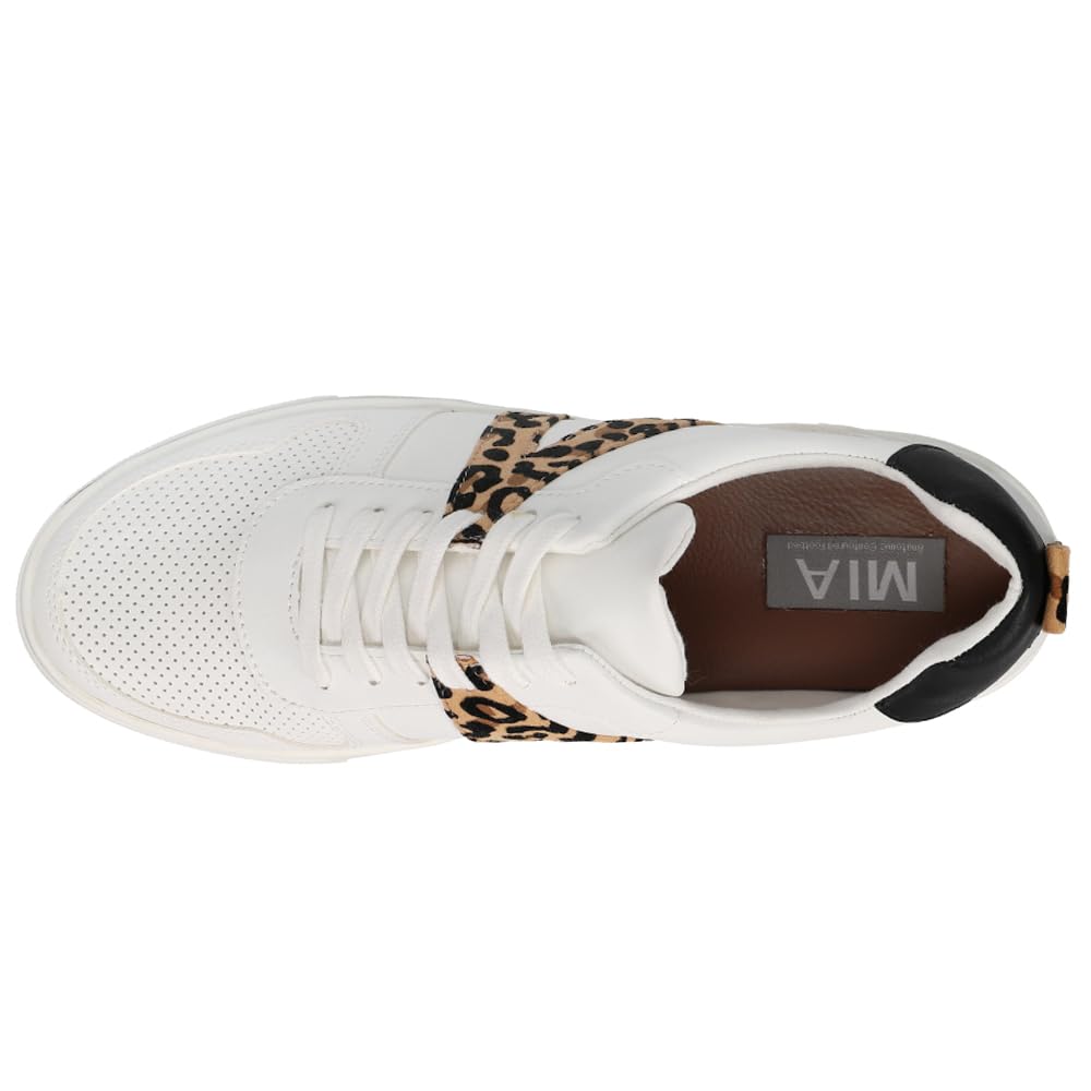 **MIA Alta Women's Vegan Leather Lace-Up Sneakers – Stylish Casual & Athletic Shoes for Walking, Running & Everyday Wear**
