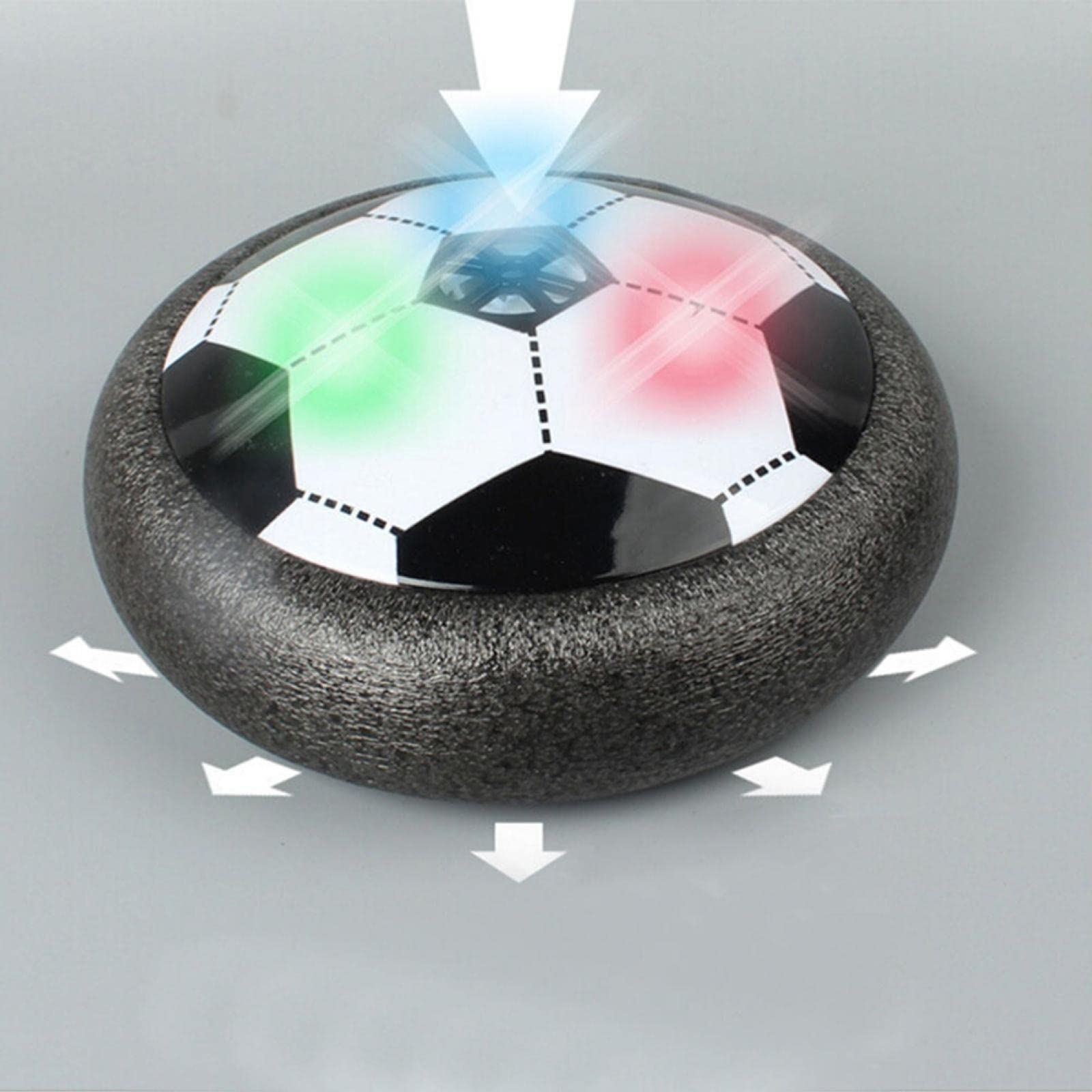 NarcNton LED Light Up Floating Foam Football - Air Cushion Suspension Soccer Ball for Kids, Gliding Toy & Perfect Gift for Boys and Girls - Great for Backyard Play, Birthday Parties & Outdoor Sports Activities
