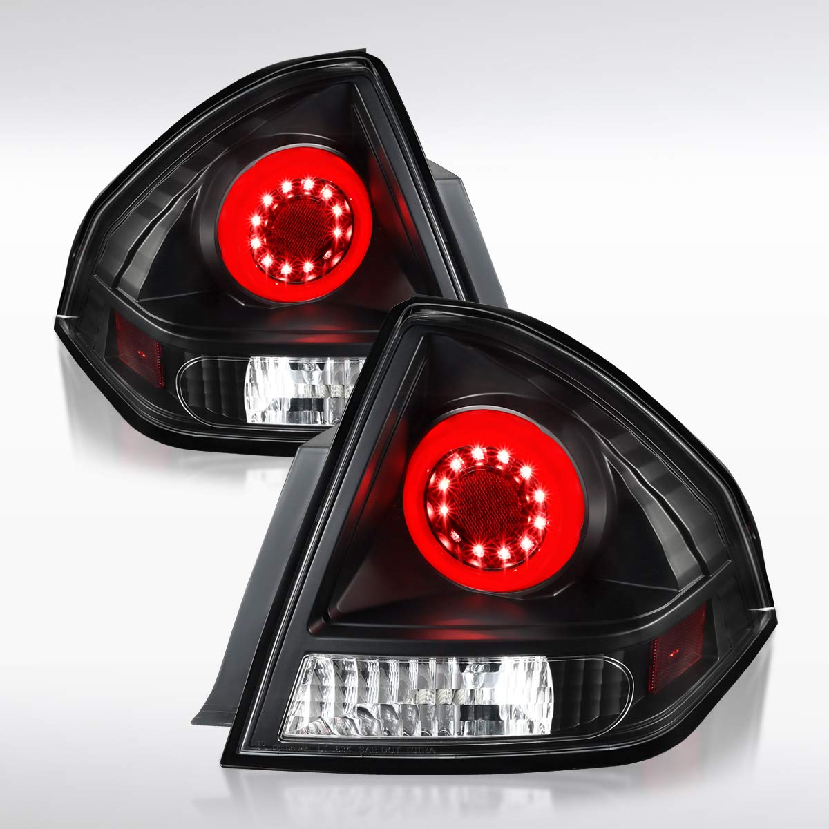 AUTOZENSATION LED Tail Lights Compatible with 2006-2013 Chevy Impala & 2014-2016 Impala Limited - Black LED Bar Design Left & Right Pair Assembly - Upgrade Your Car's Style & Visibility for Night Driving