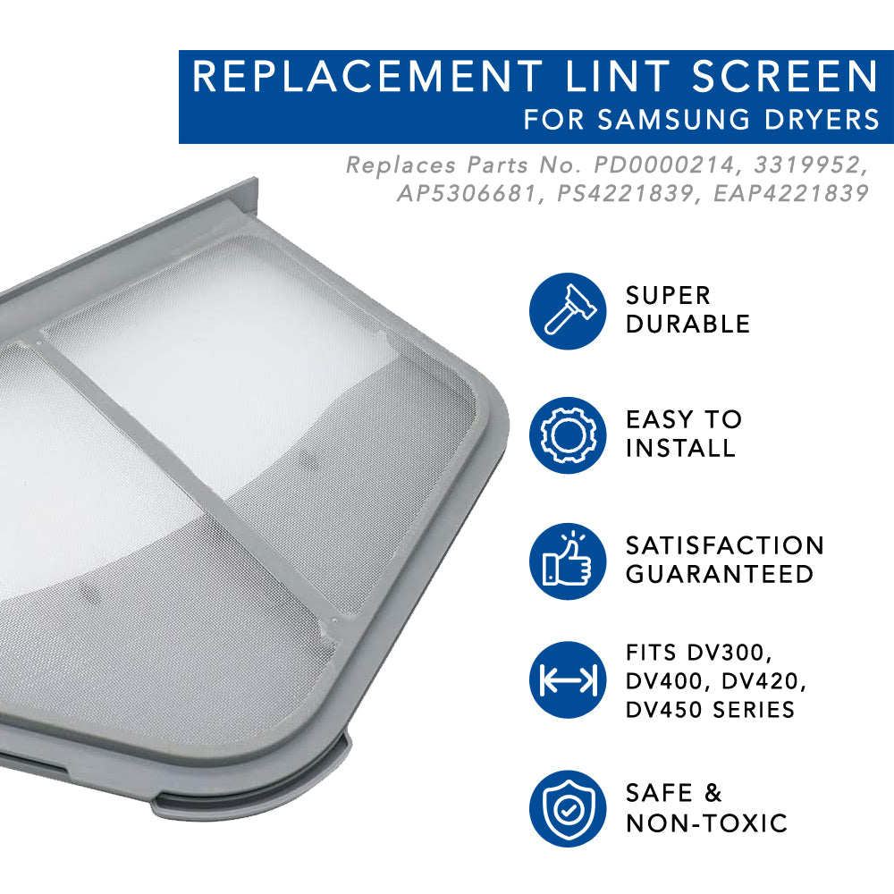 MaximalPower DC97 16742A Replacement Dryer Lint Filter Screen Compatible with Samsung Dryers - High Efficiency Dust Trapping for Laundry Room & Home Appliance Maintenance