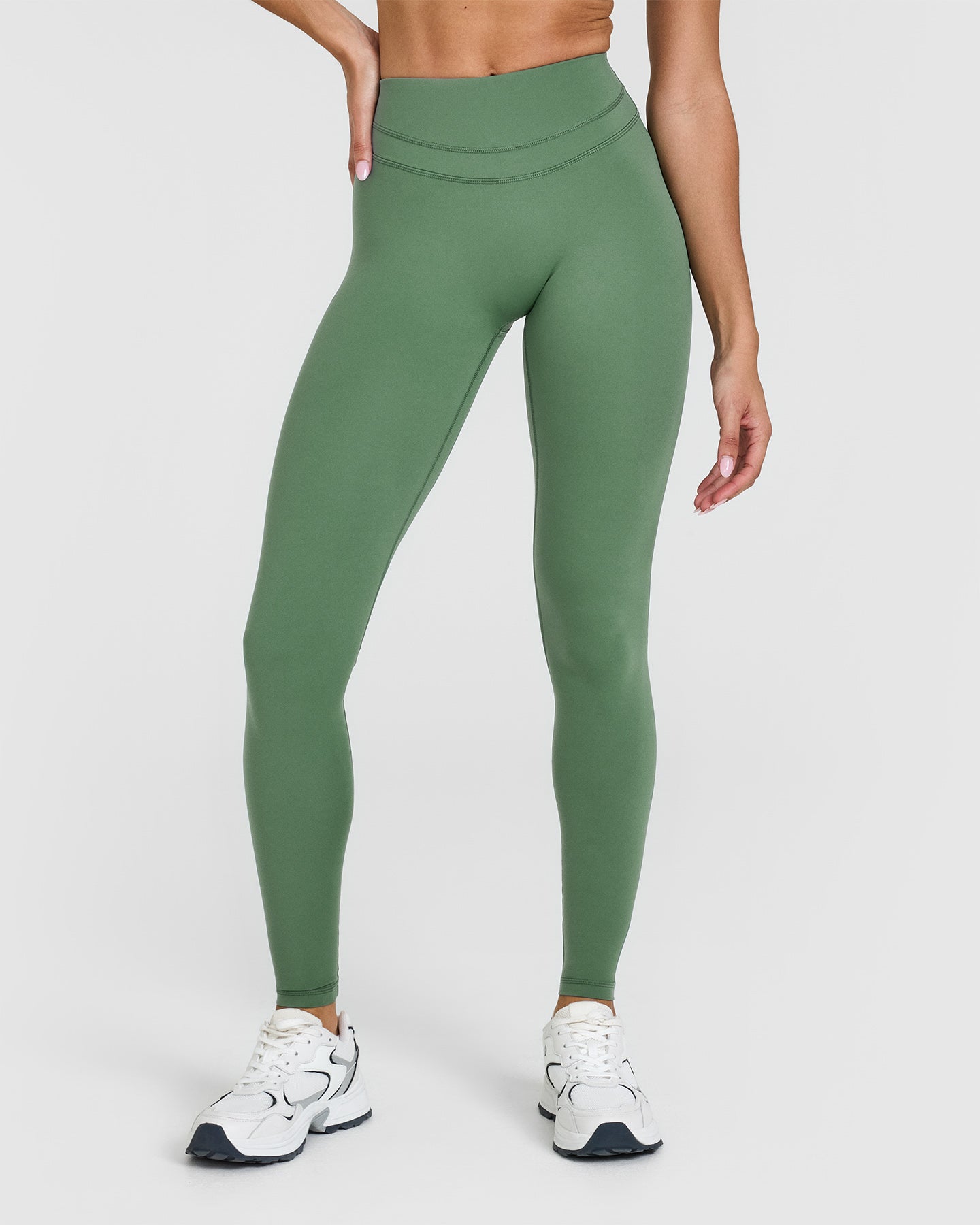 High Waisted Leggings for Women - Seamless Tummy Control Yoga Pants in Forest Green | Perfect for Workout, Yoga & Everyday Wear