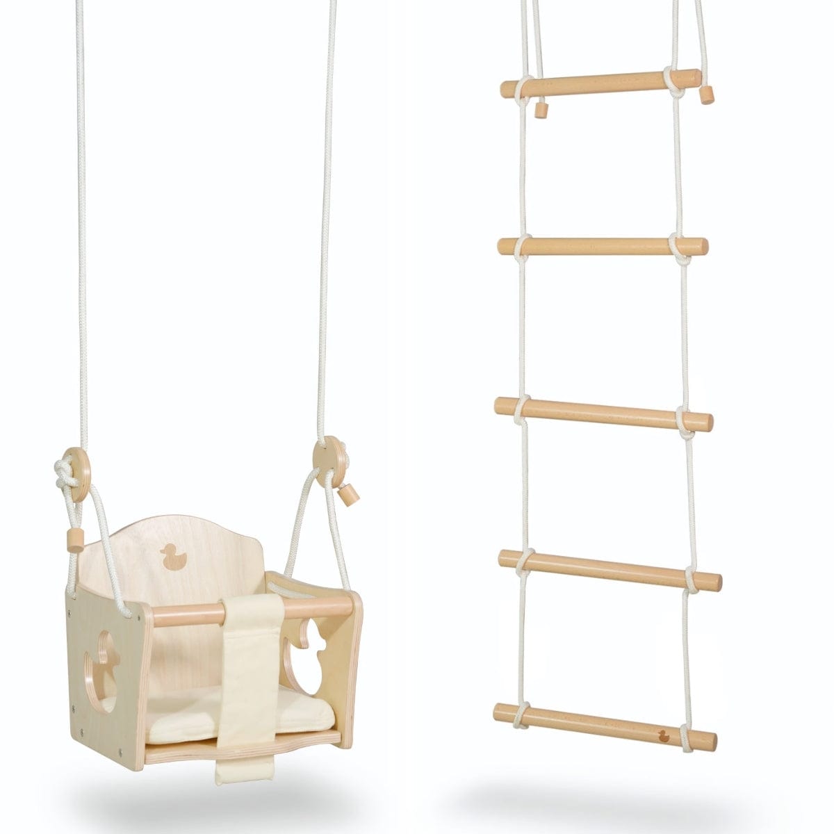 Felix Baby Swing Seat & Kids Climbing Ladder Set - Safe & Fun Indoor/Outdoor Play Equipment for Toddlers - Perfect for Backyard, Playroom, and Park Adventures