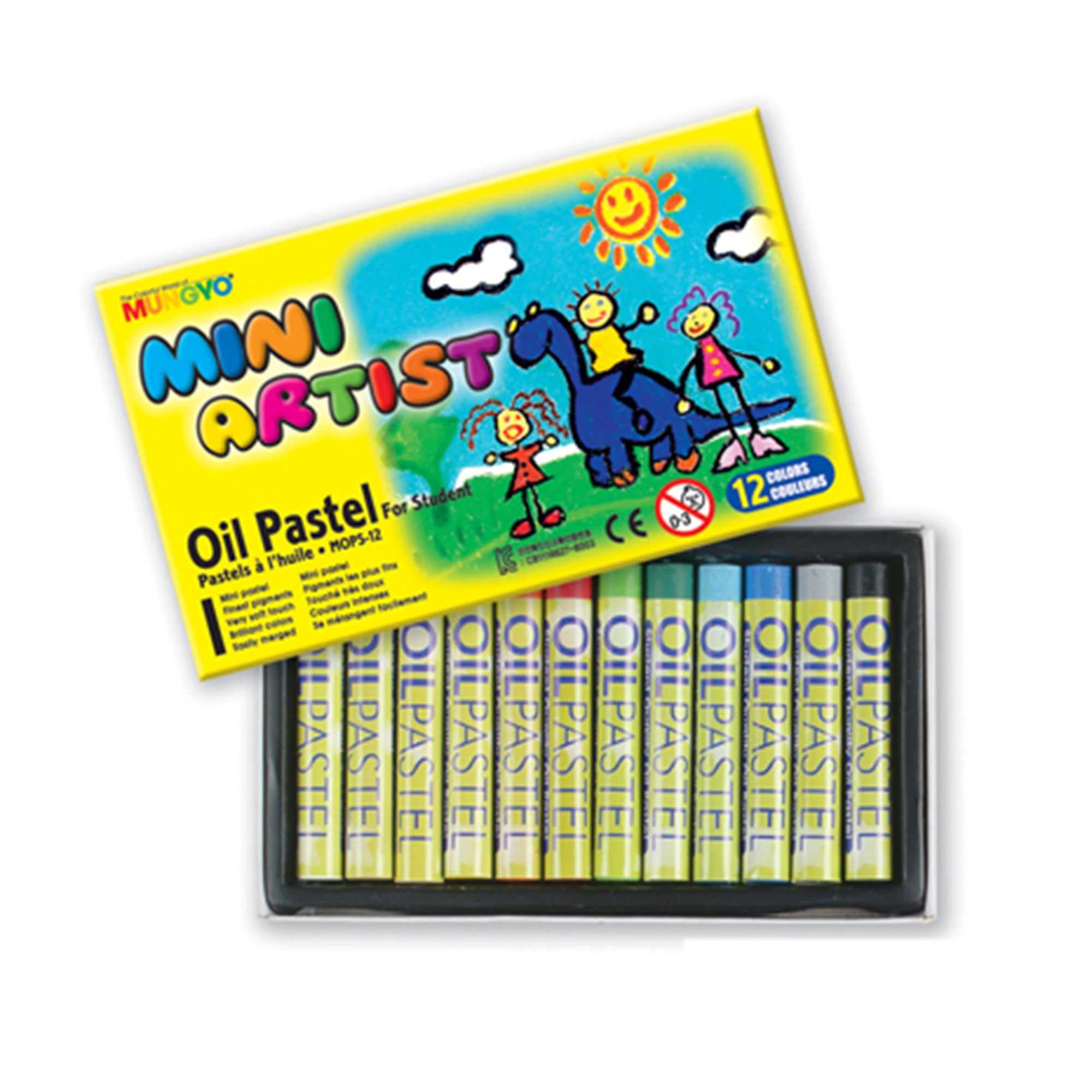 12 Pack Mini Artist Oil Pastels - Vibrant Colors for Kids & Adults, Non-Toxic Art Supplies for Sketching, Drawing & Coloring - Perfect for School Projects, DIY Crafts & Home Decor