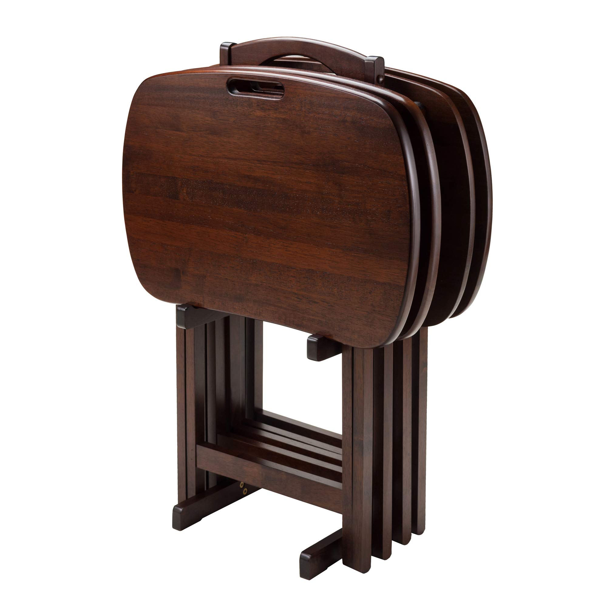 Winsome Lucca Walnut Brown Snack Table - 22.83