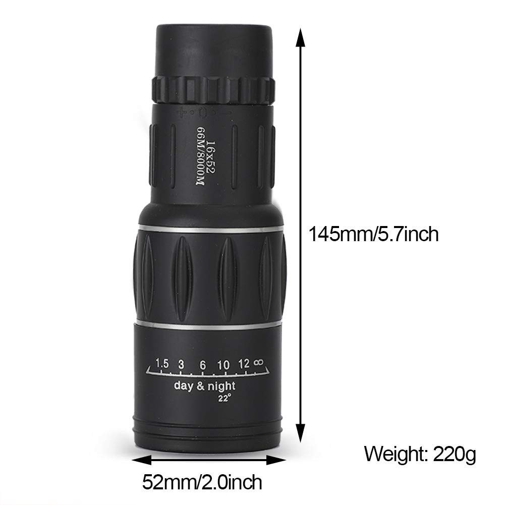 16X HD Telephoto Camera Lens for iPhone & Android - Monocular Telescope with Fog Proof Zoom & Phone Holder - Perfect for Hiking, Travel & Wildlife Photography