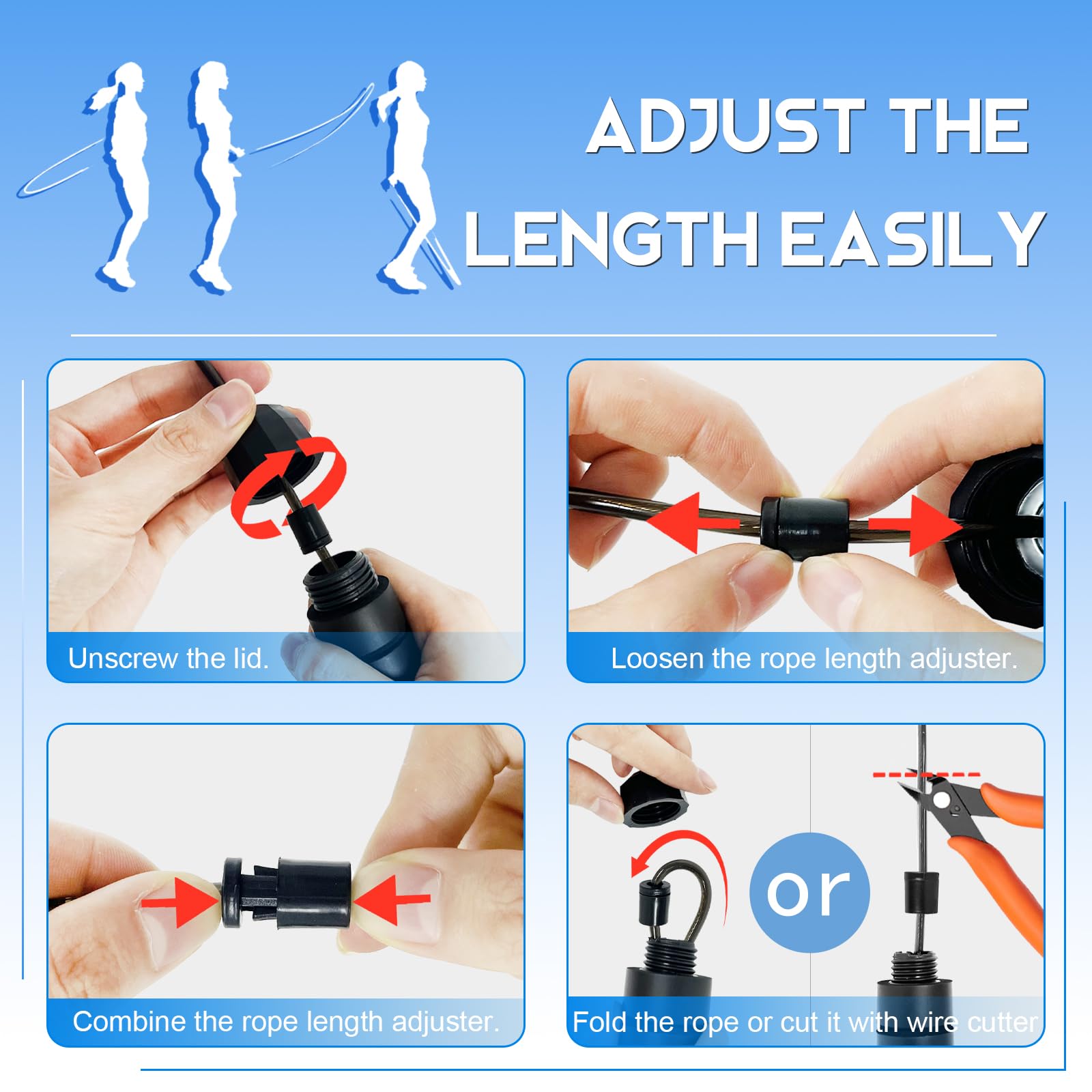 3 Pack Adjustable Tangle-Free Speed Jump Rope for Men, Women & Kids - Steel Skipping Rope with Foam Handles & Ball Bearings - Perfect for Home, School & Gym Workouts, Exercise & Weight Loss