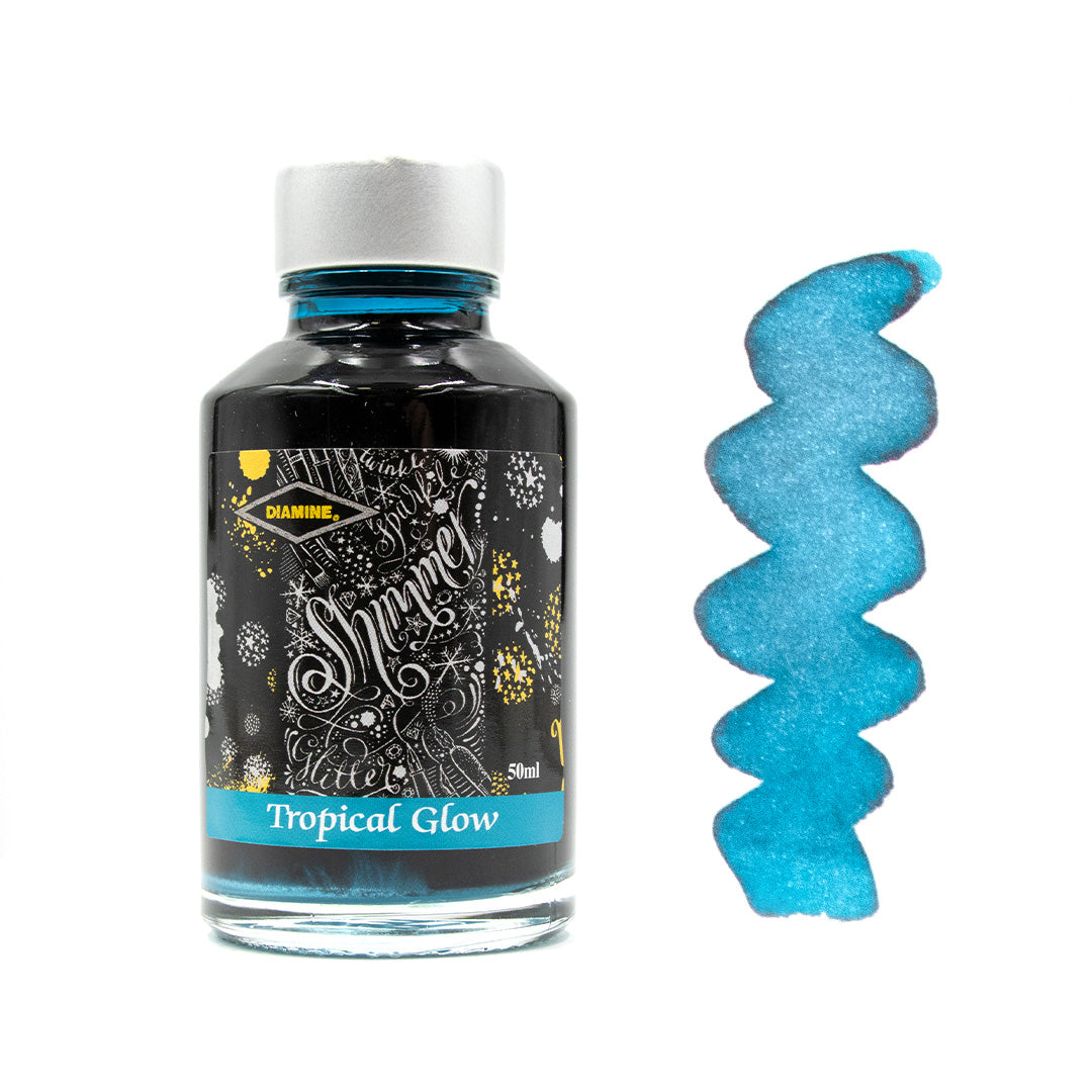 Diamine Shimmering Ink 50ml - Metallic Calligraphy & Fountain Pen Ink for Artistic Writing, Journaling, and Creative Projects