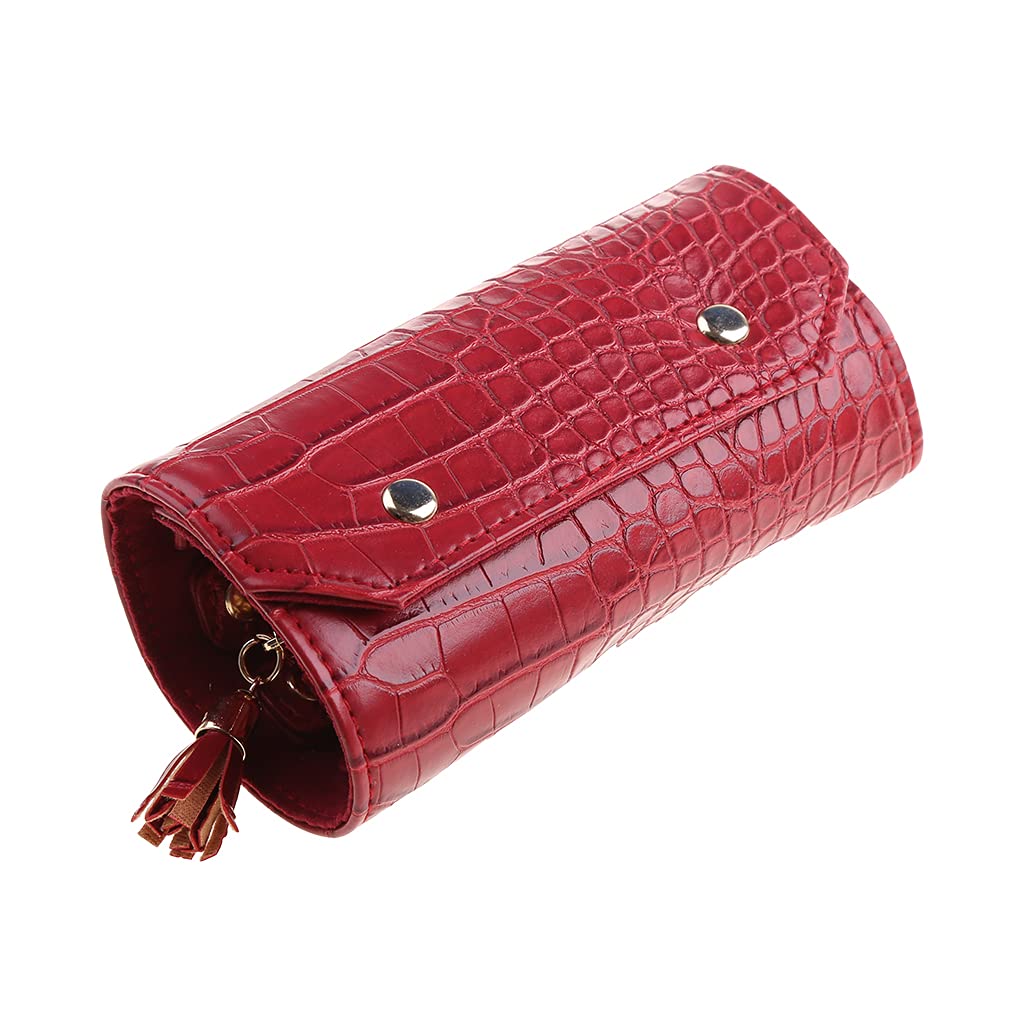 Portable Travel Jewelry Organizer Box - PU Leather Jewelry Storage Pouch for Rings, Earrings & Necklaces - Compact Jewelry Case for Women - Perfect for Travel, Home & Gift Giving